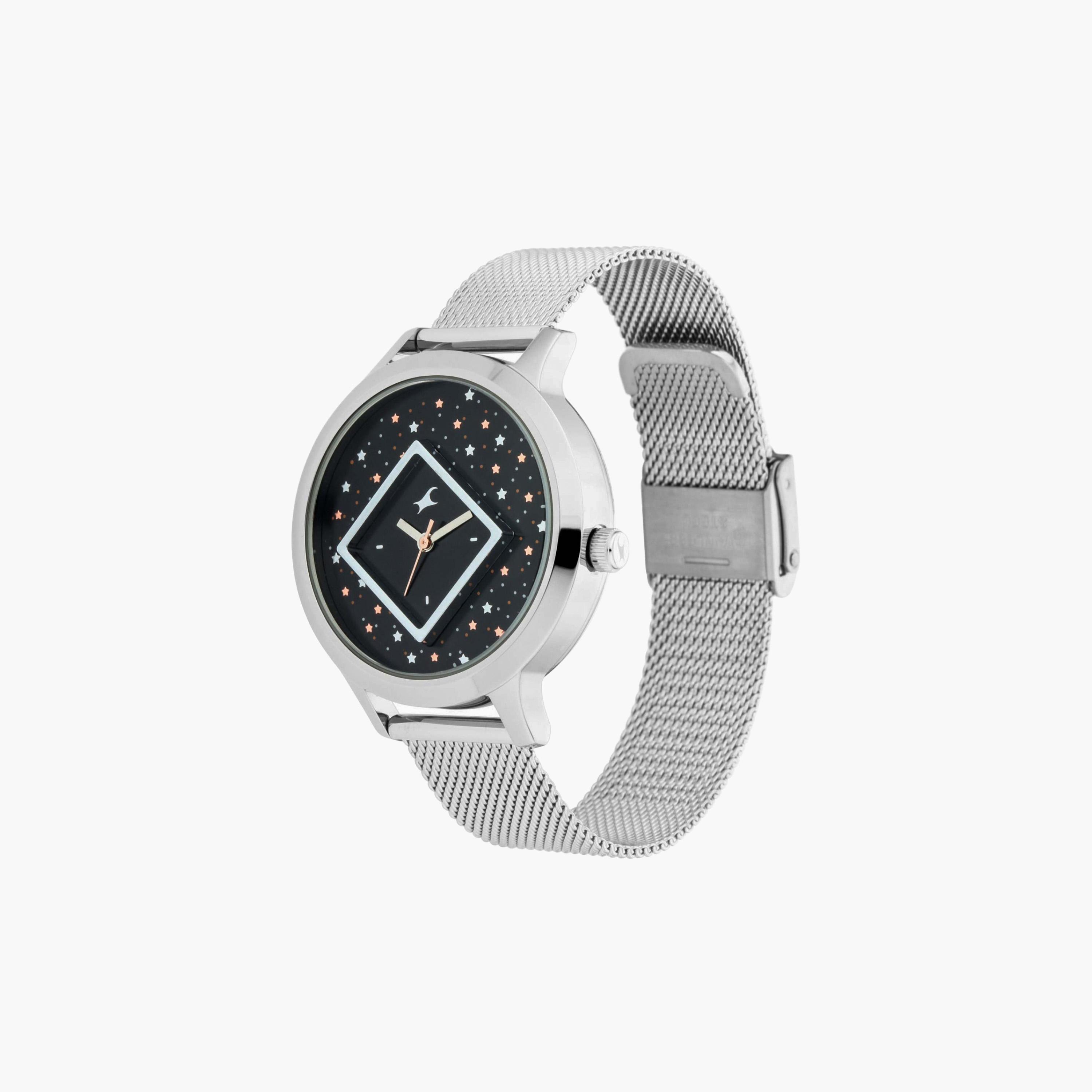 Fastrack Star Dial Mesh Strap Watch-women-watchesandjewellery-watches-image-2