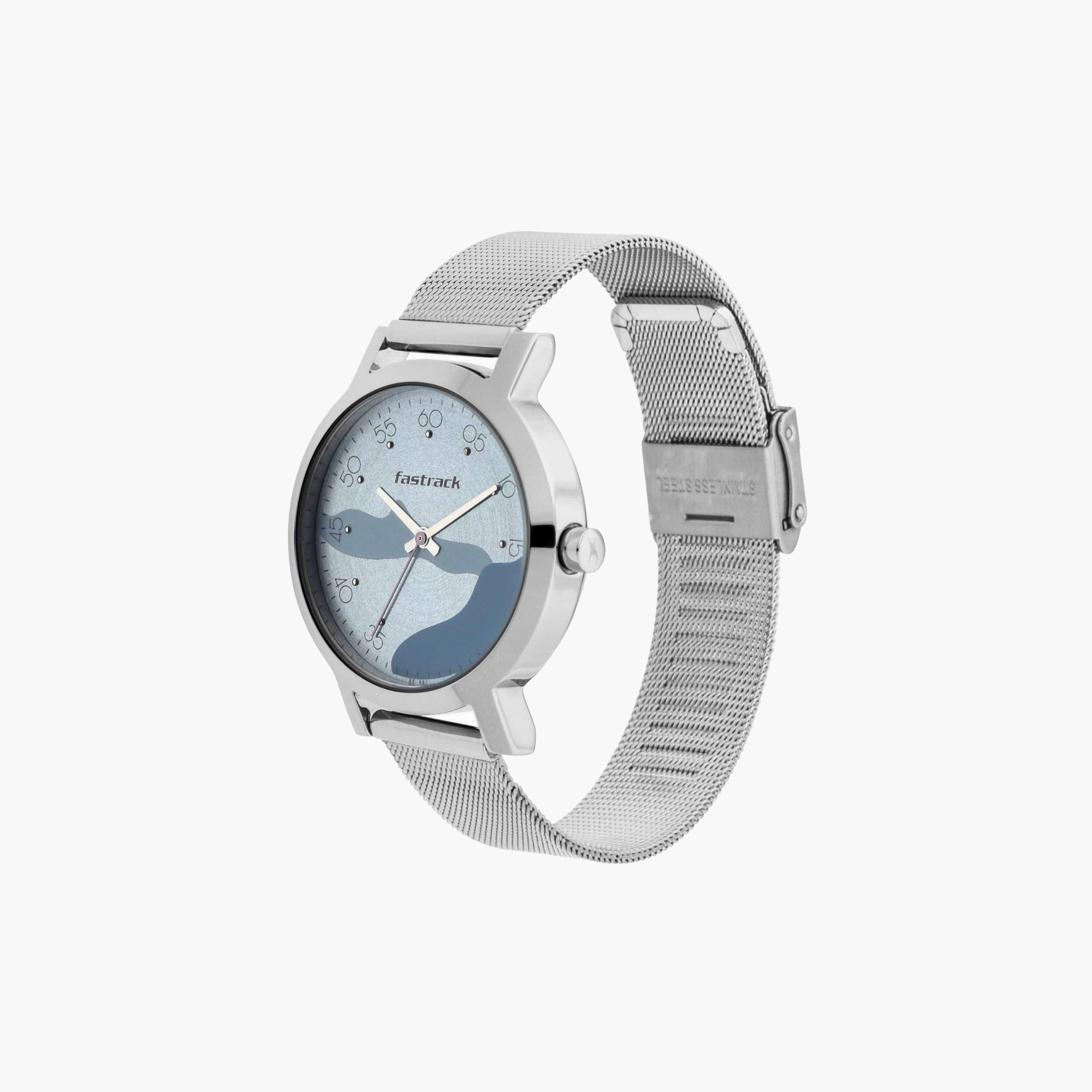 Fastrack Silver Mesh Strap Analog Watch-women-watchesandjewellery-watches-image-2