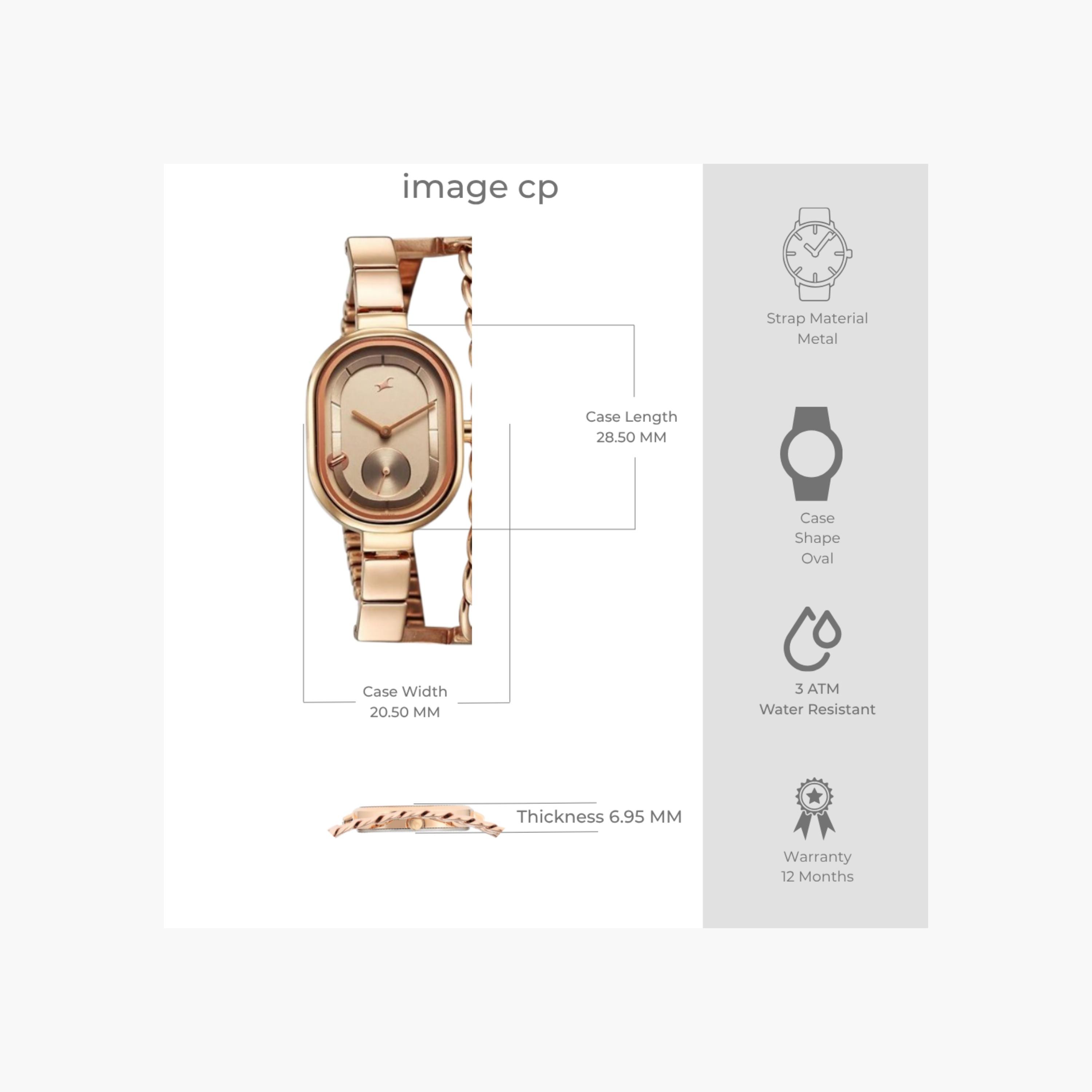 Oval Metal Analogue Watch-women-watchesandjewellery-watches-image-2