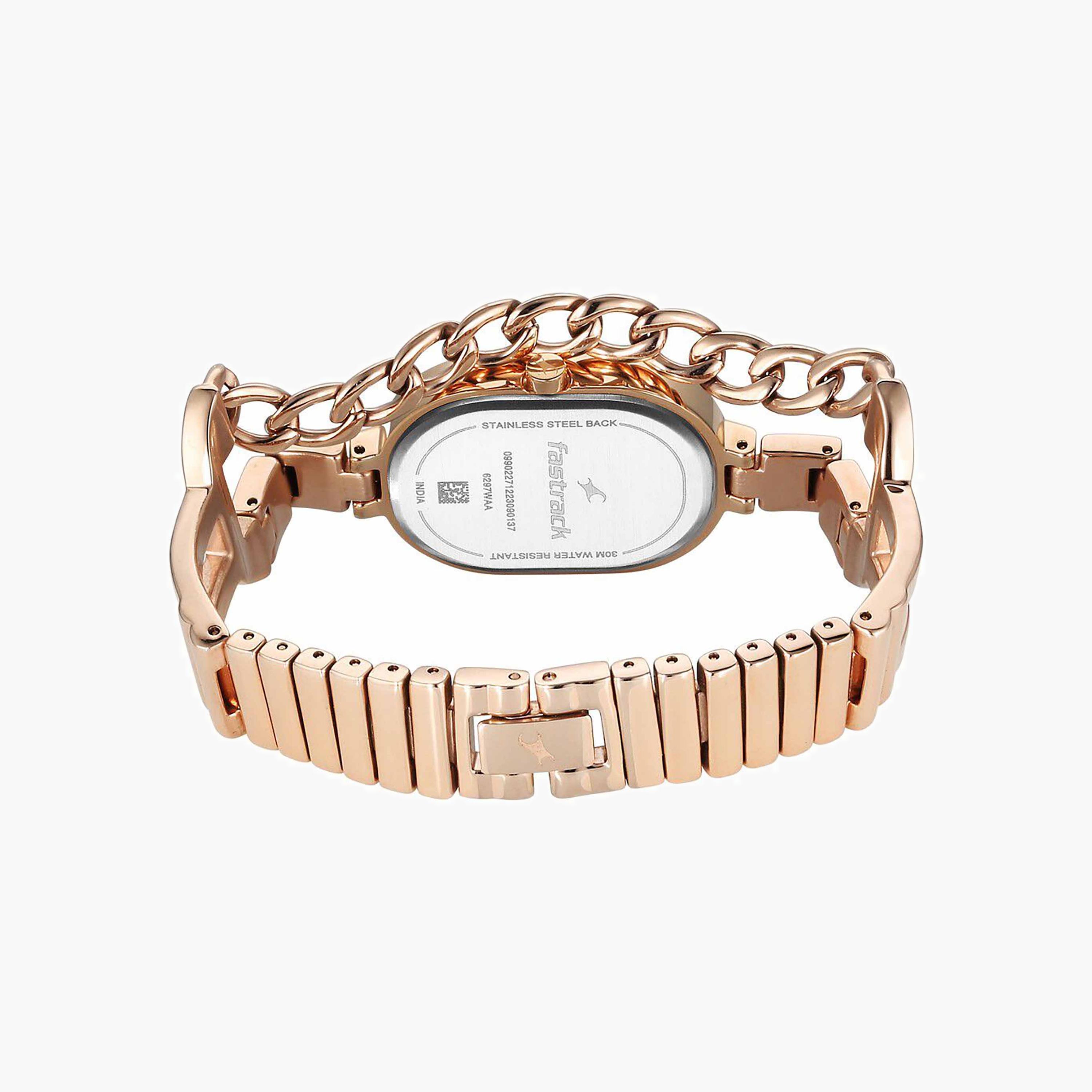 Oval Metal Analogue Watch-women-watchesandjewellery-watches-image-3