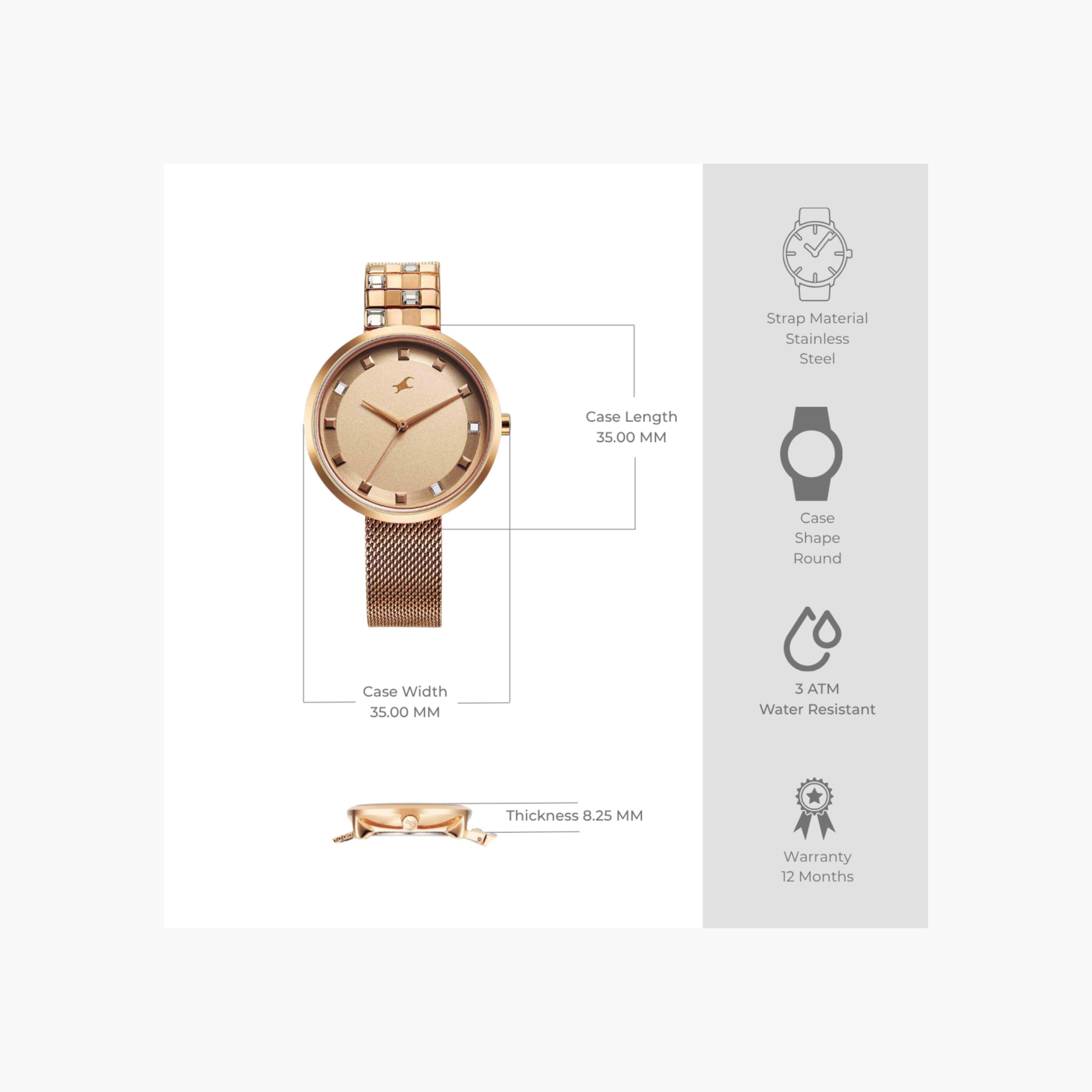 ساعة فاست تراك نسائية بسوار من الستانلس ستيل-women-watchesandjewellery-watches-image-2