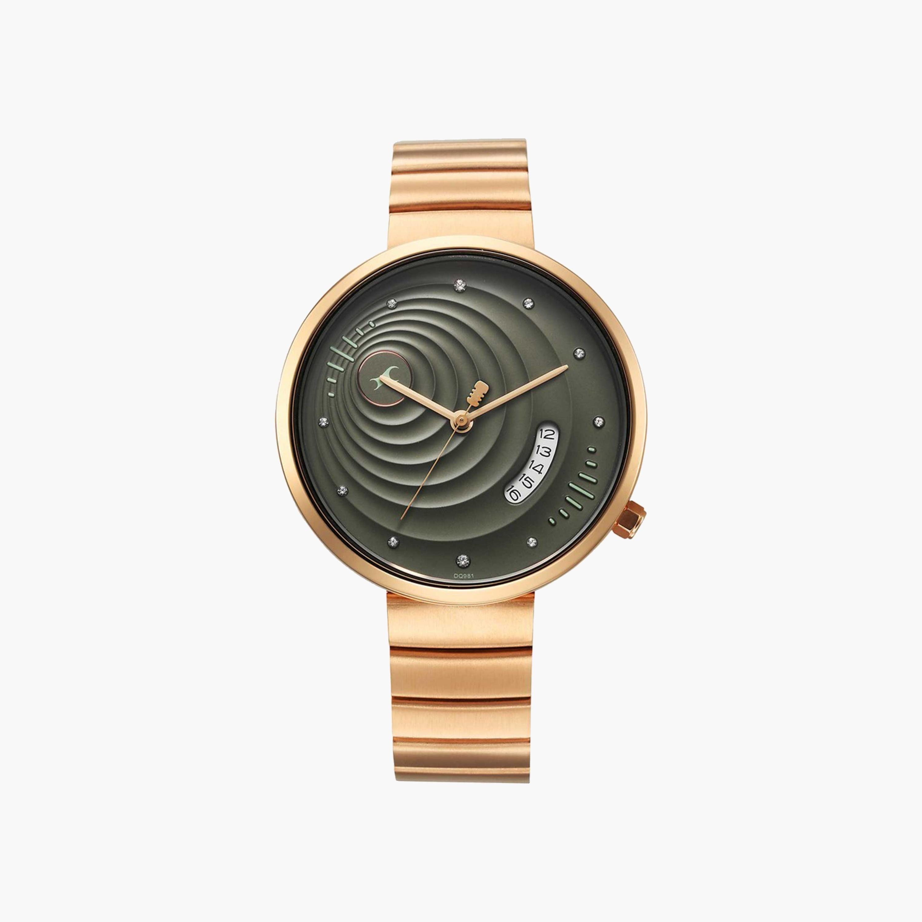 Fastrack Rose Gold Metallic Strap Watch-women-watchesandjewellery-watches-image-1