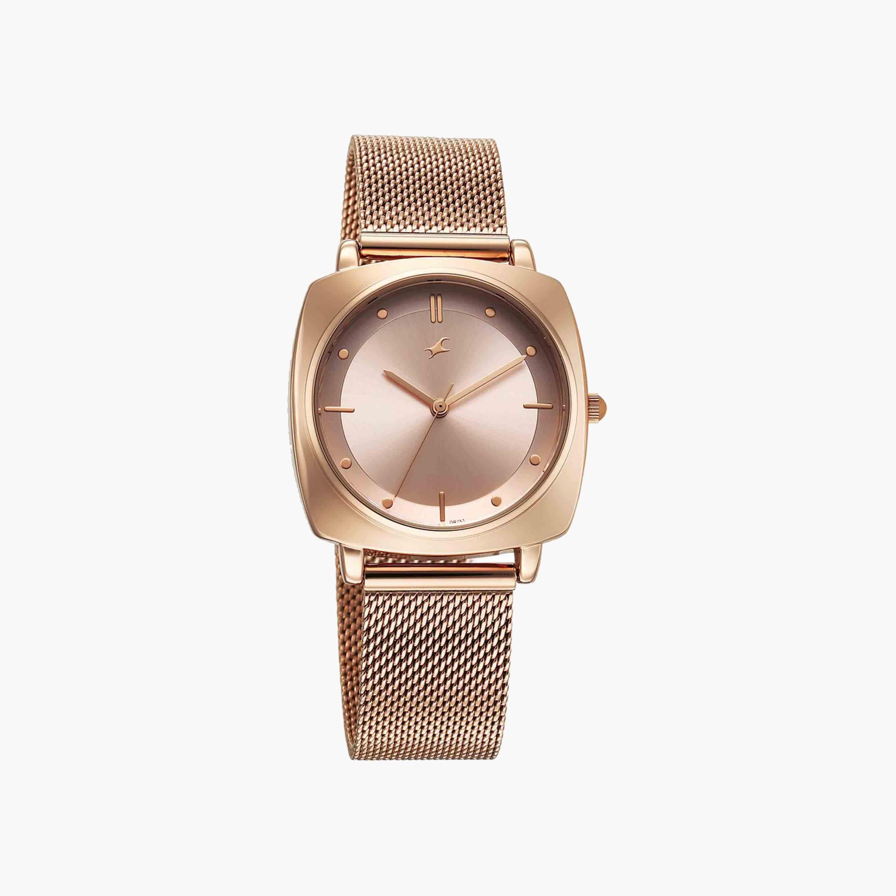 Fastrack Rose Gold Square Dial Watch-women-watchesandjewellery-watches-image-3