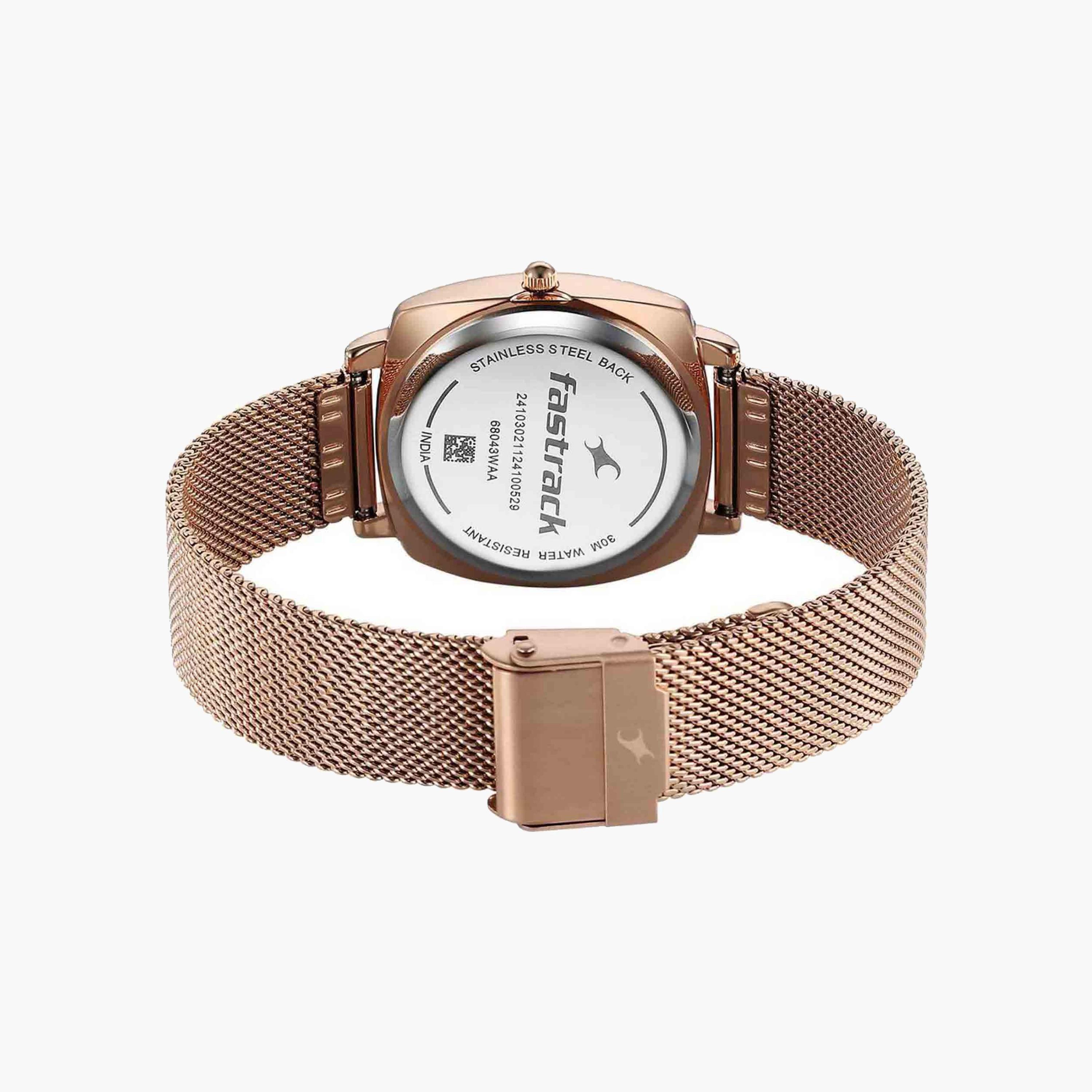 Fastrack Rose Gold Square Dial Watch-women-watchesandjewellery-watches-image-4