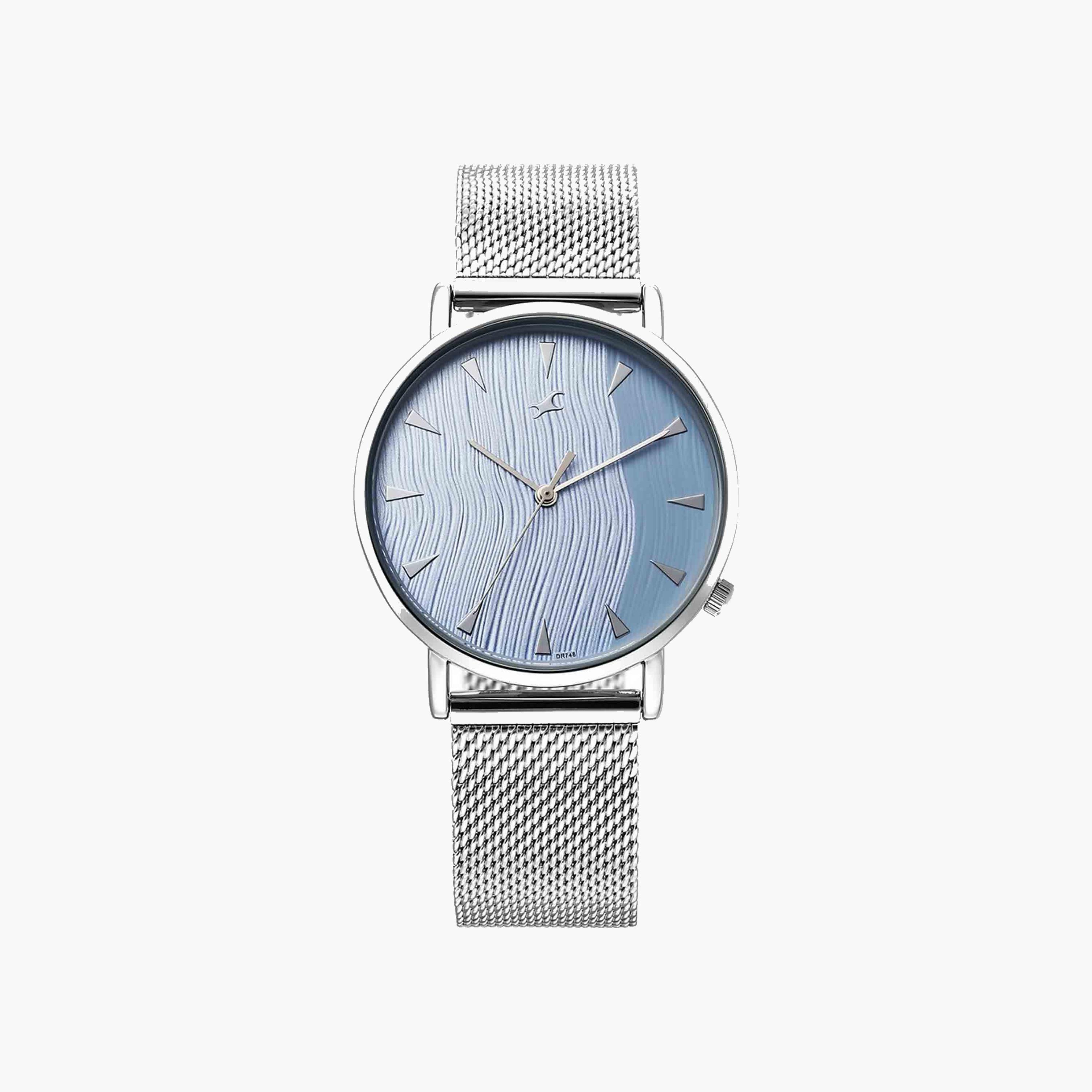Fastrack Wavy Dial Mesh Strap Watch-women-watchesandjewellery-watches-image-3