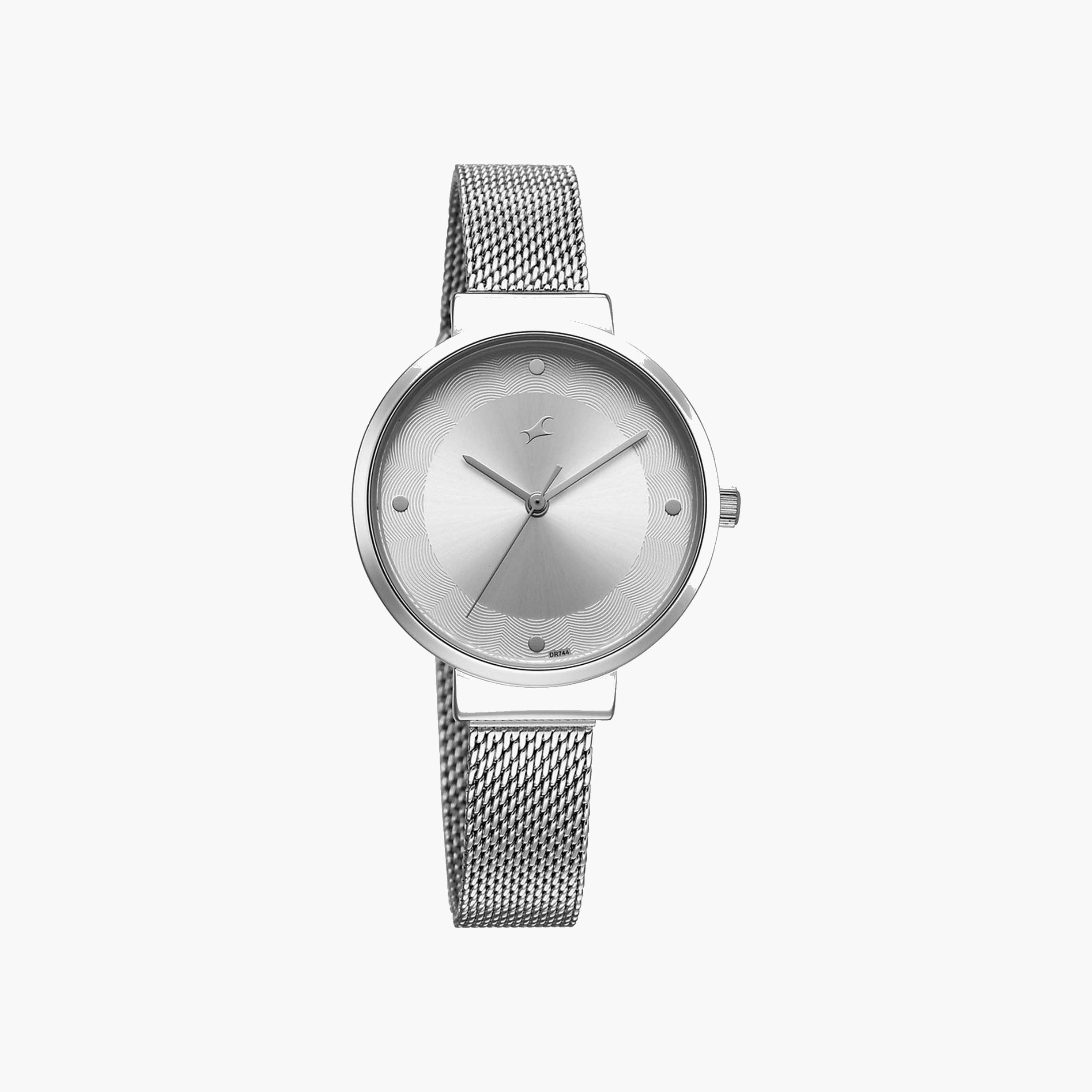 Fastrack Silver Mesh Strap Ladies Watch-women-watchesandjewellery-watches-image-1