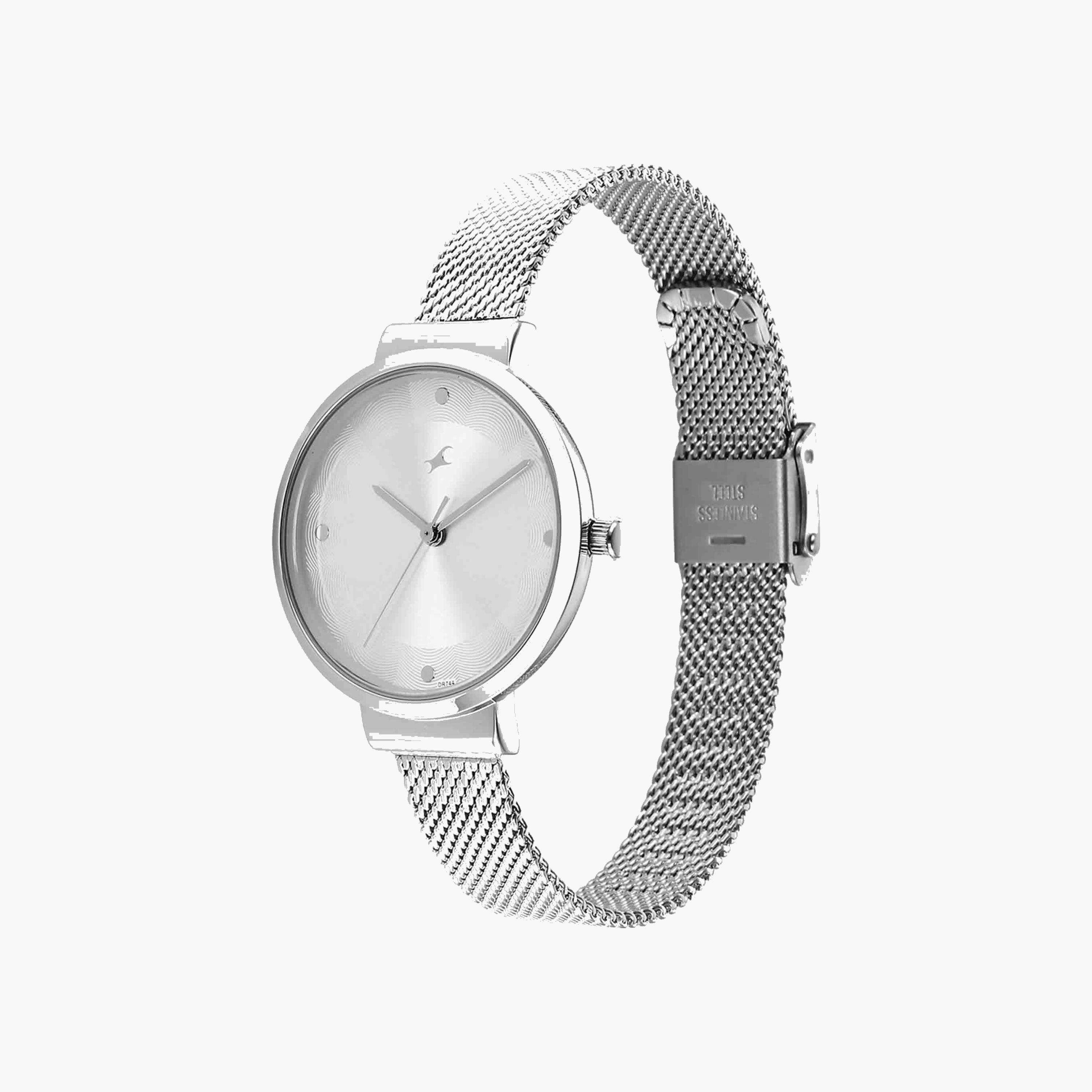 Fastrack Silver Mesh Strap Ladies Watch-women-watchesandjewellery-watches-image-5