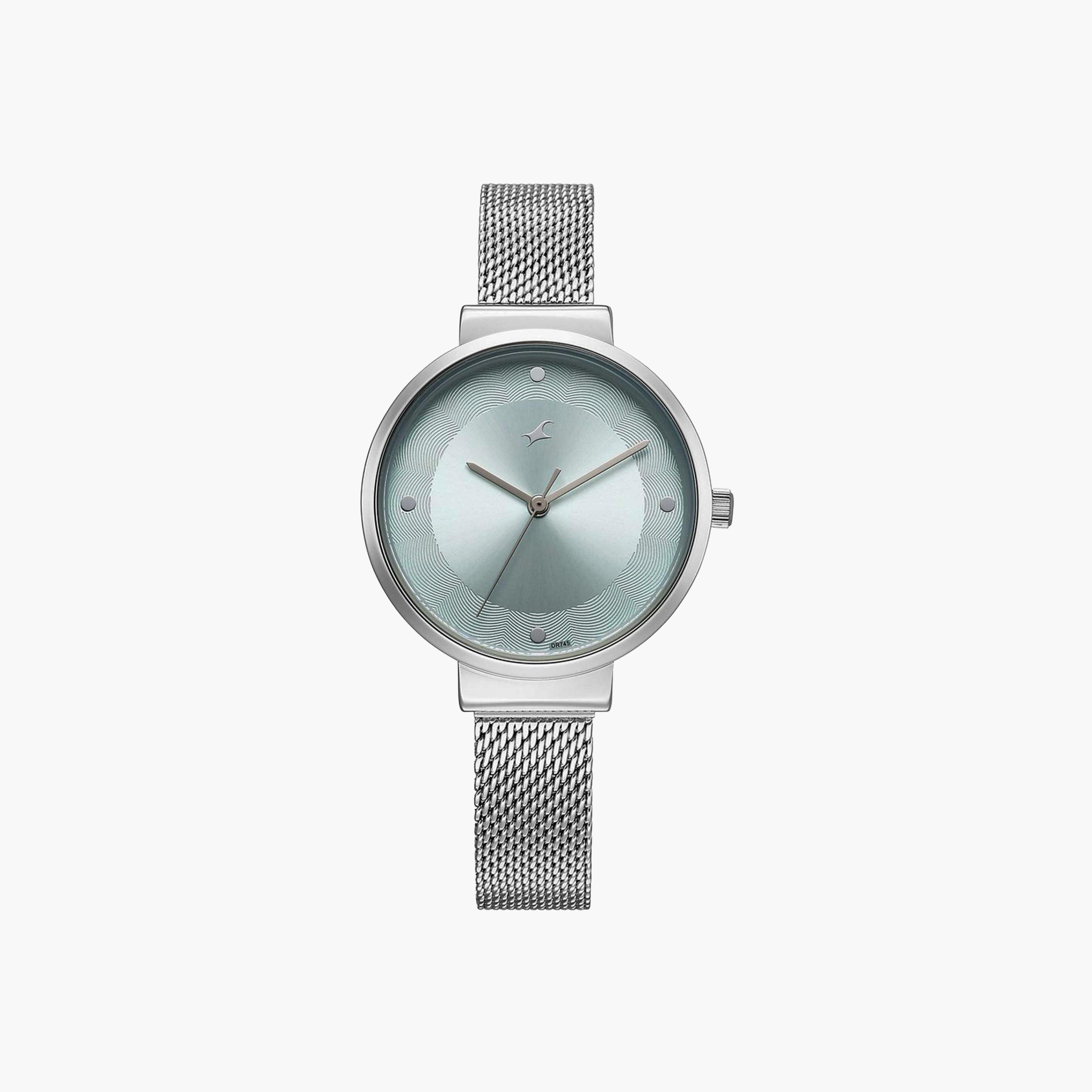 Fastrack Green Round Dial Mesh Strap Watch-women-watchesandjewellery-watches-image-1