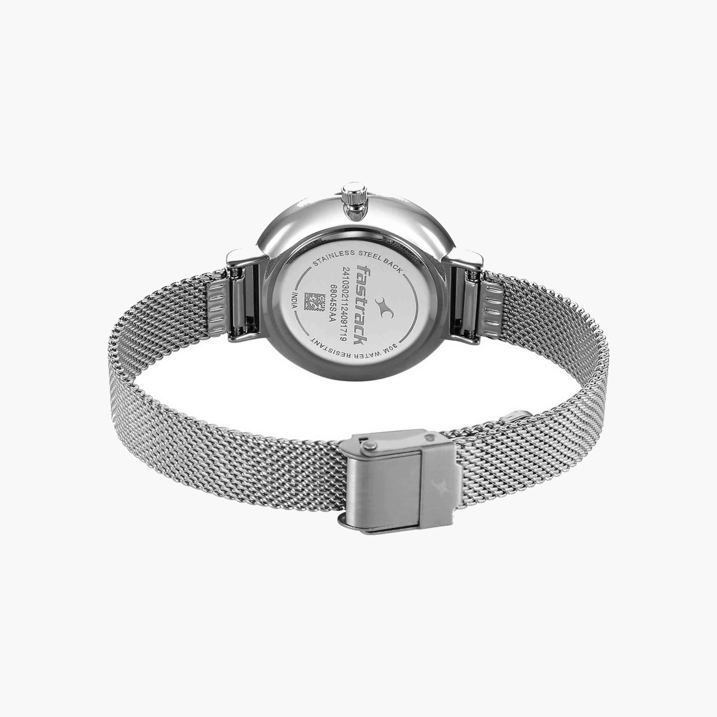 Fastrack Green Round Dial Mesh Strap Watch-women-watchesandjewellery-watches-image-2