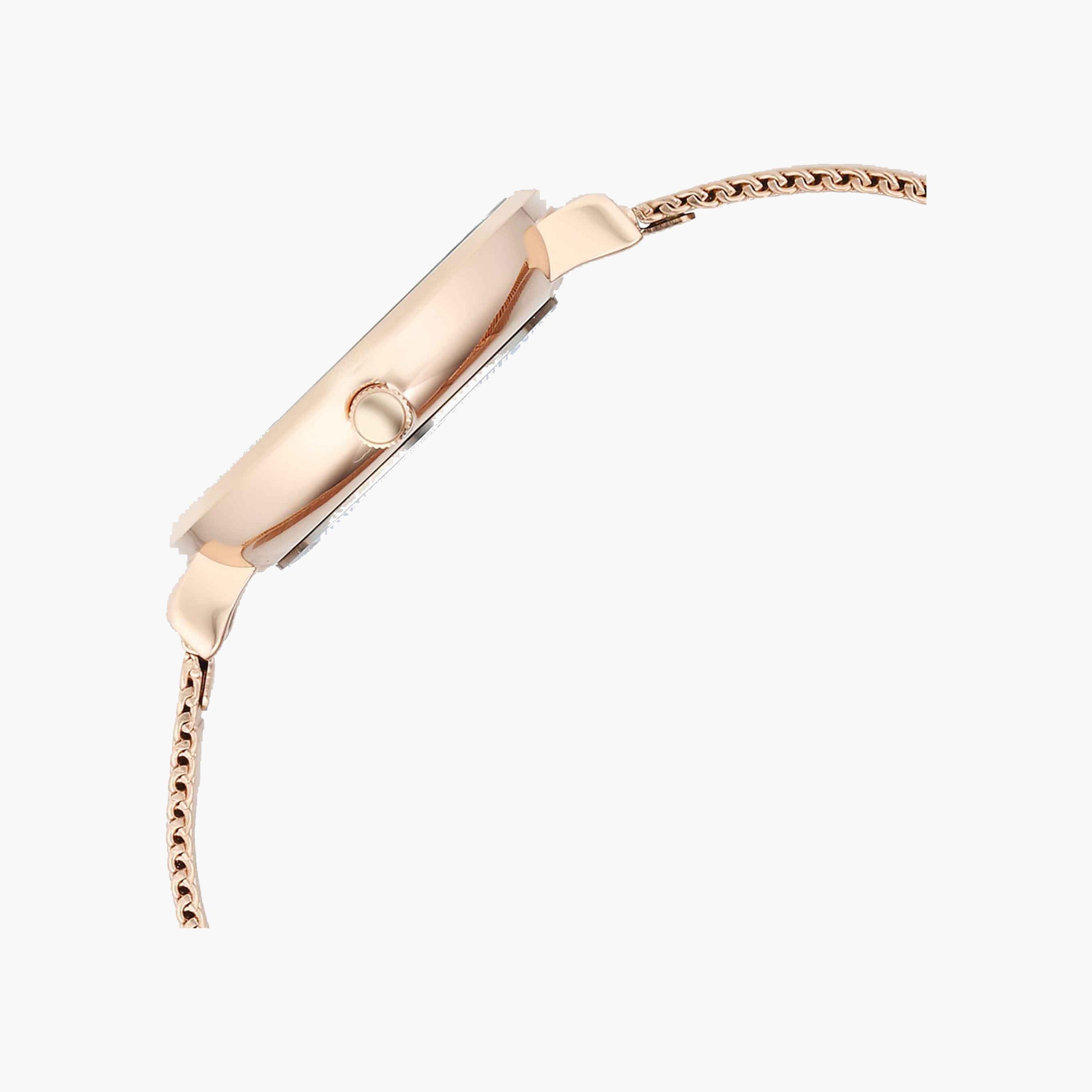 Fastrack Green Round Dial Rose Gold Watch-women-watchesandjewellery-watches-image-3