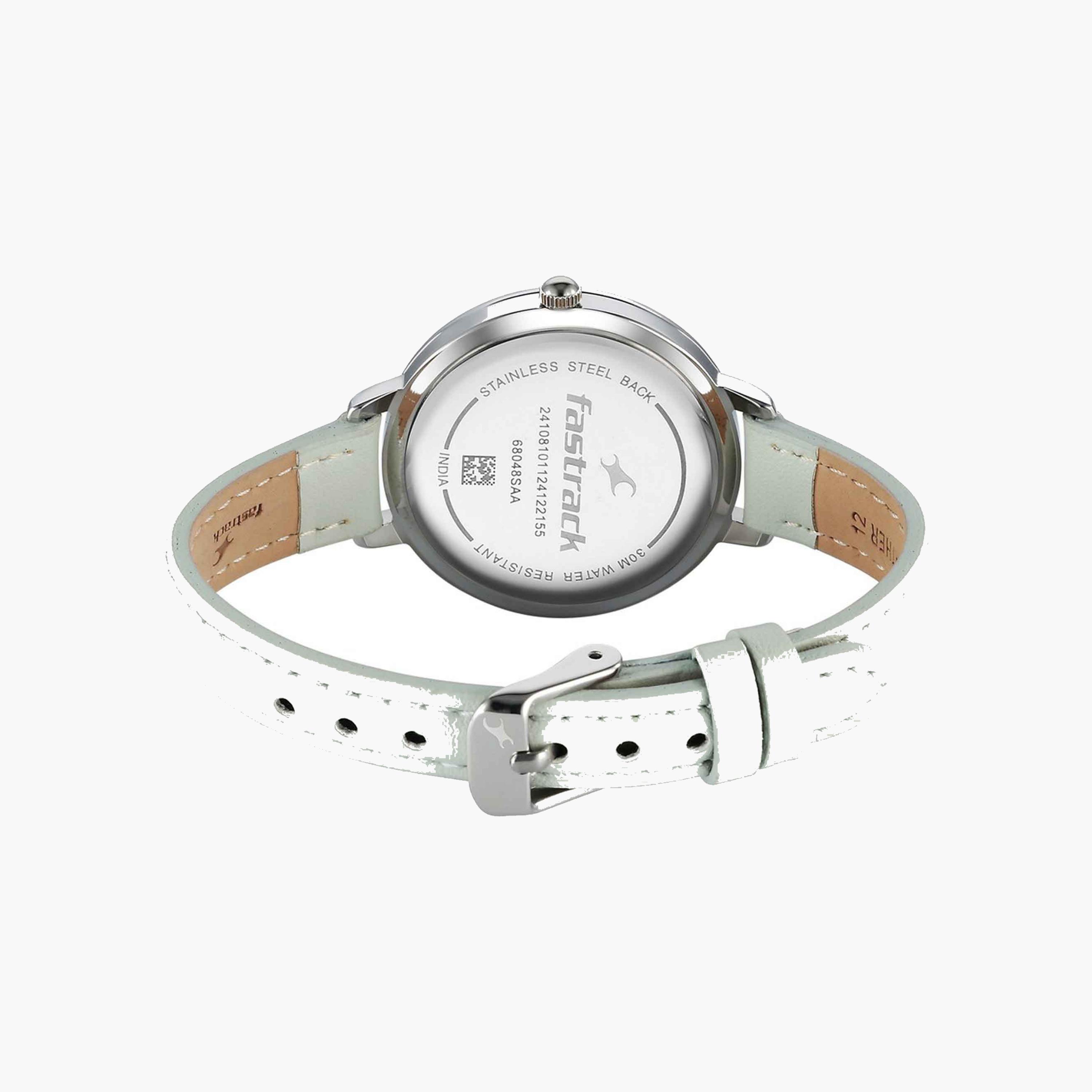 Fastrack Green Round Dial Leather Strap Watch-women-watchesandjewellery-watches-image-2