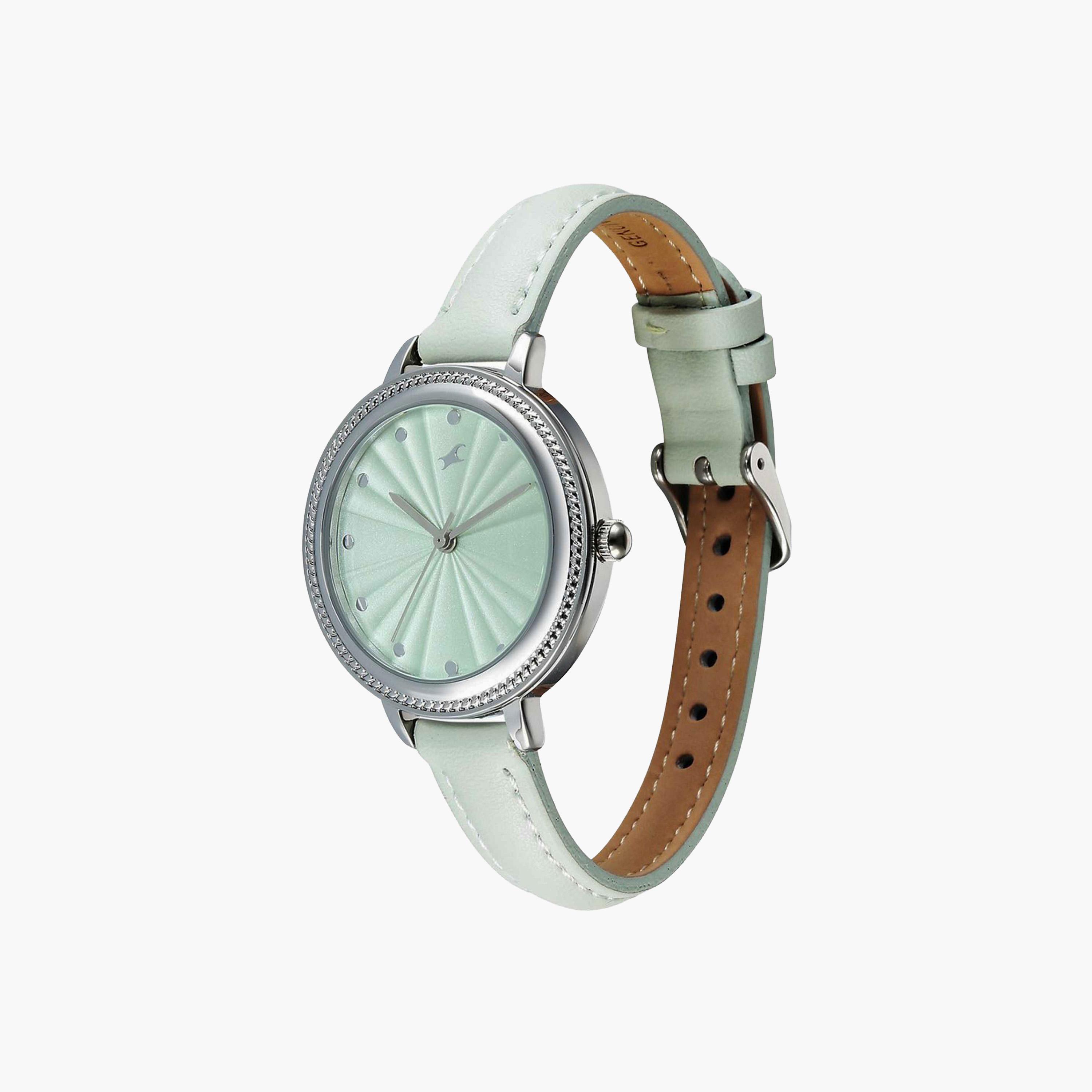 Fastrack Green Round Dial Leather Strap Watch-women-watchesandjewellery-watches-image-4