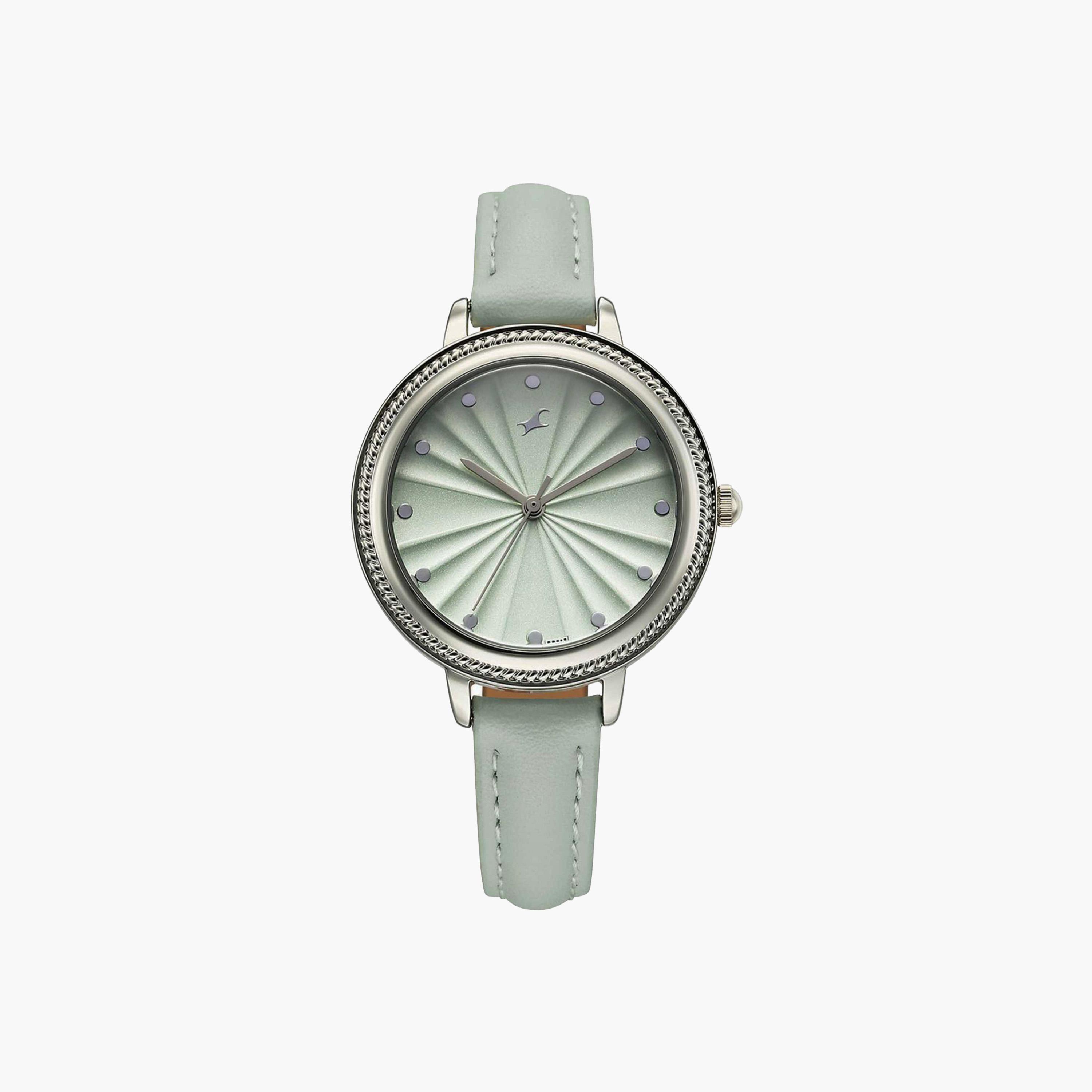 Fastrack Green Round Dial Leather Strap Watch-women-watchesandjewellery-watches-image-5