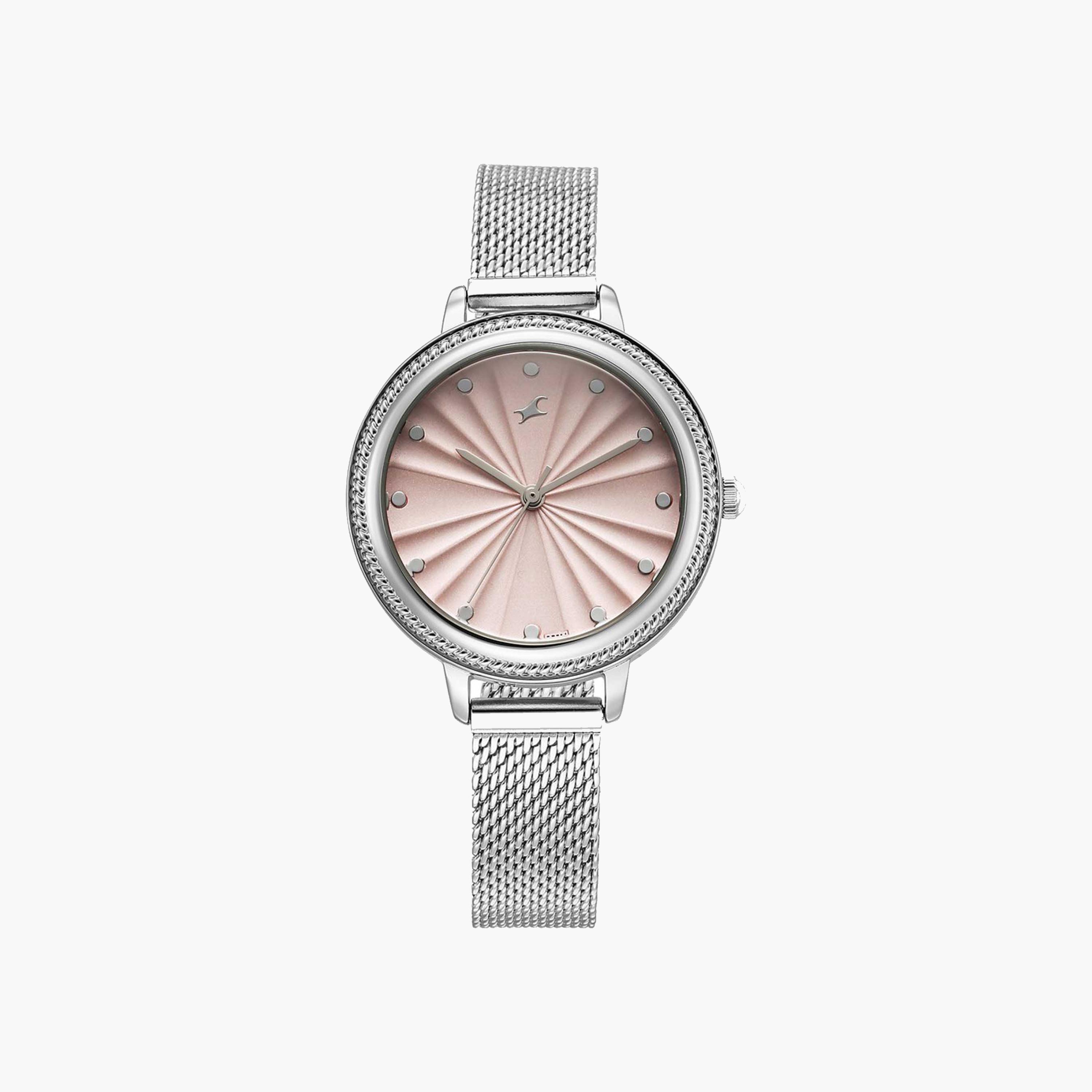 Fastrack Mesh Strap Round Dial Watch-women-watchesandjewellery-watches-image-1