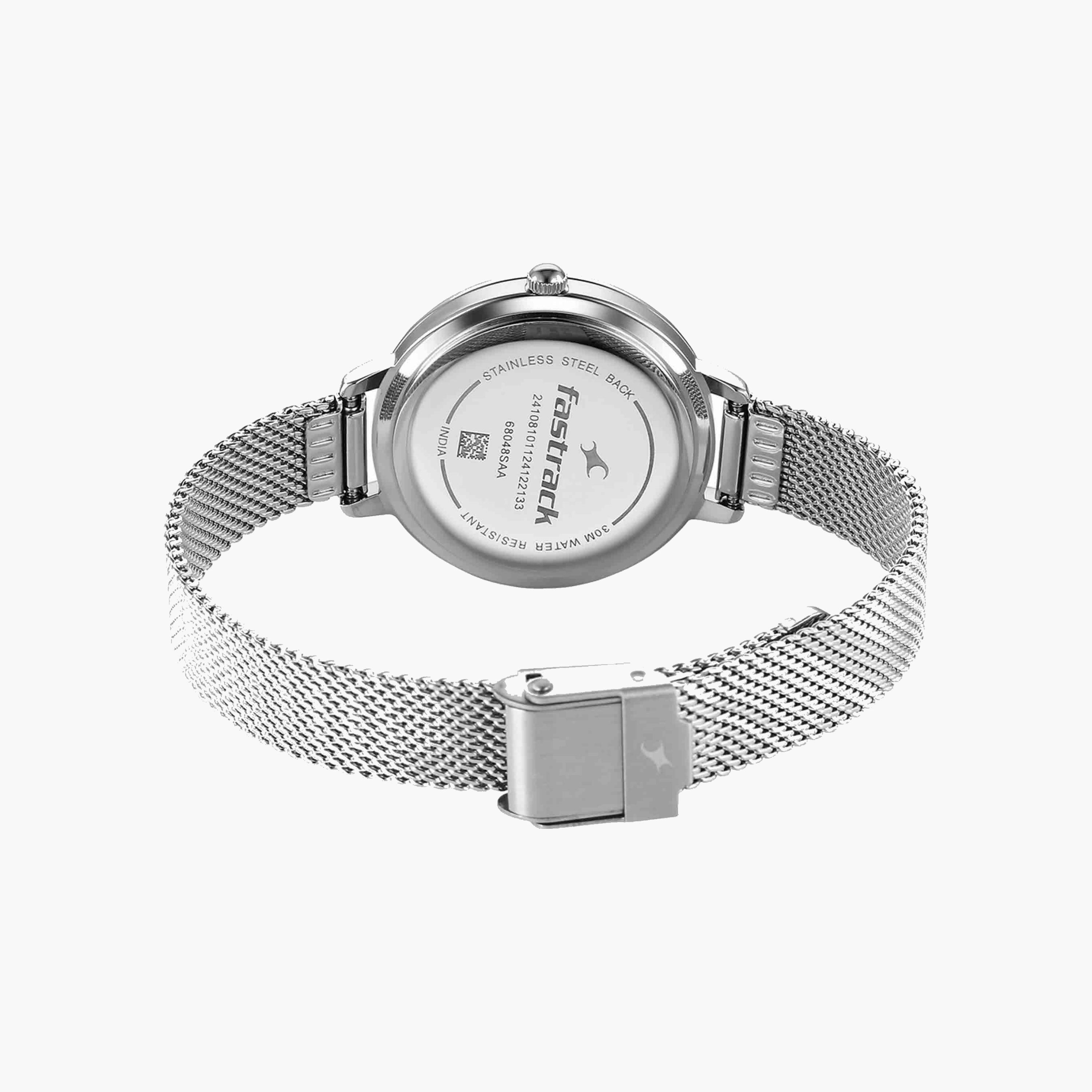 Fastrack Mesh Strap Round Dial Watch-women-watchesandjewellery-watches-image-2