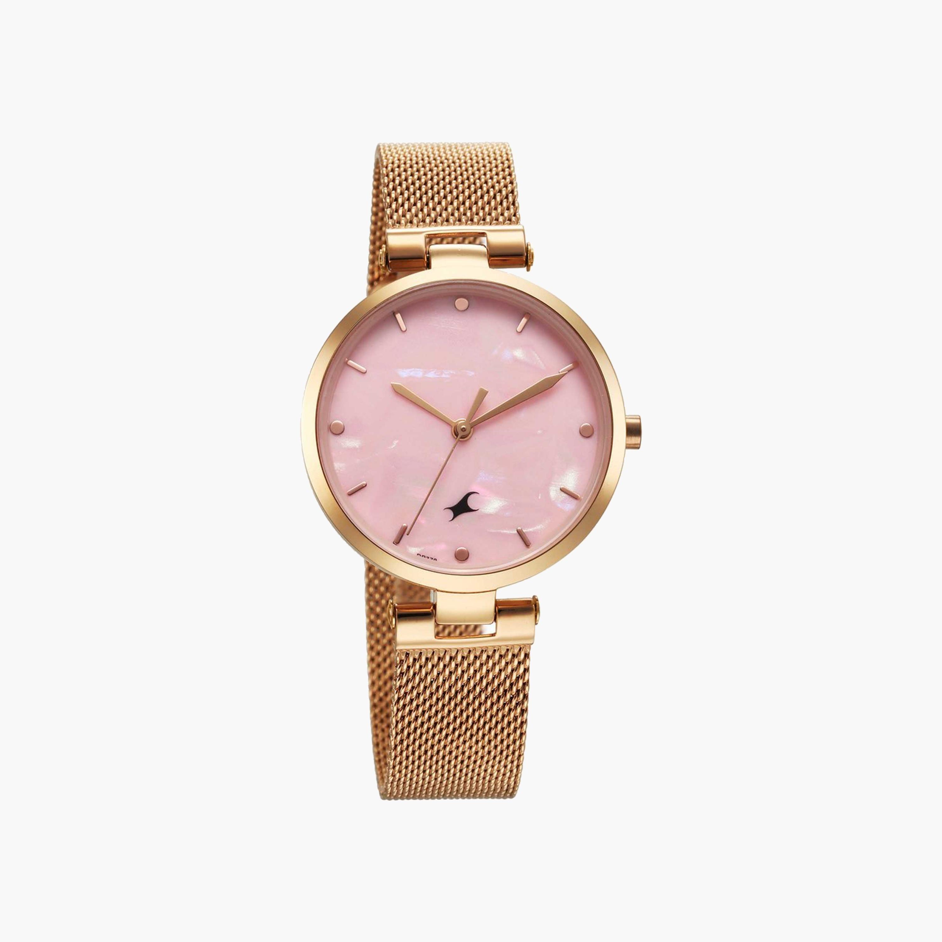 Fastrack Round Dial Mesh Strap Watch-women-watchesandjewellery-watches-image-1