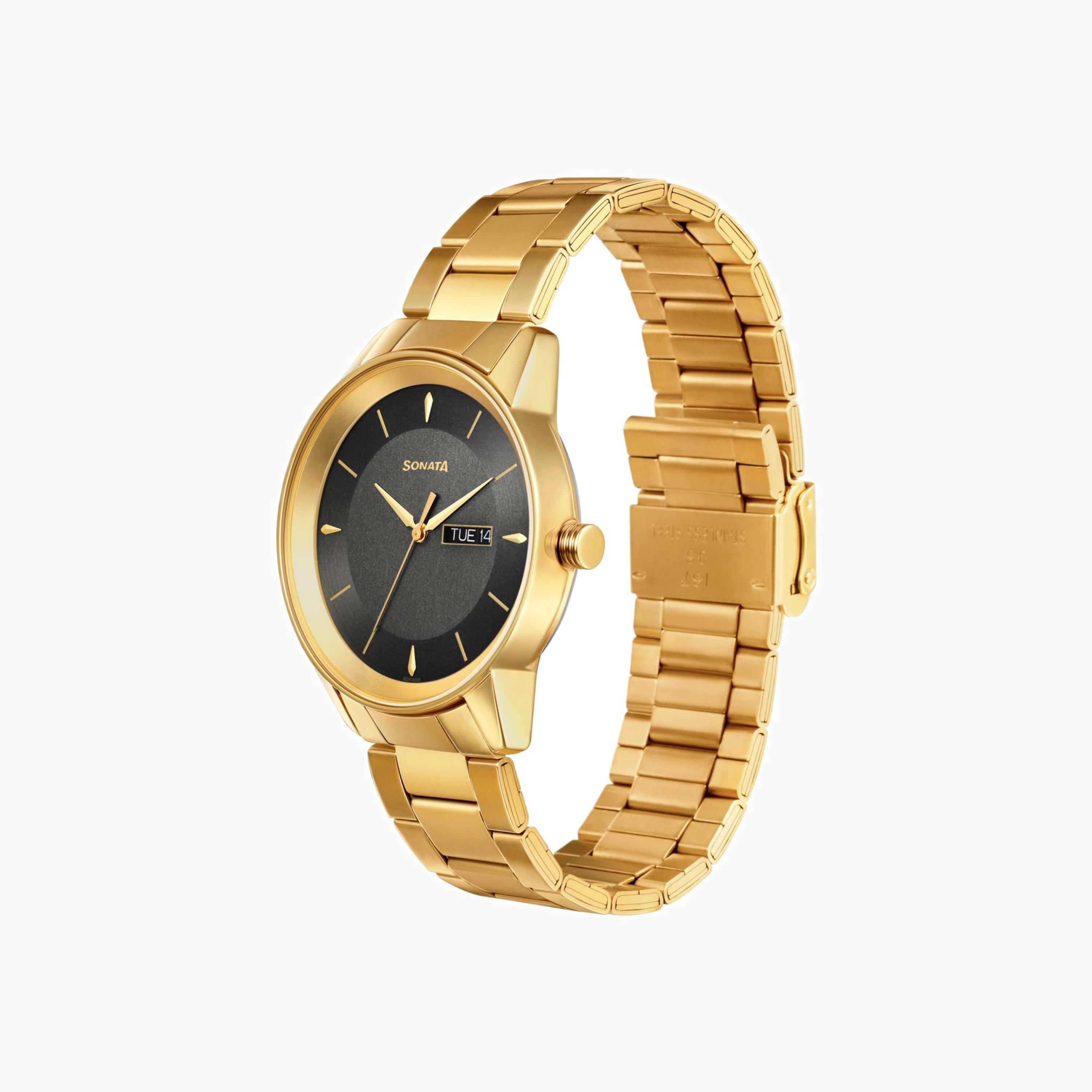 Analogue Men's Watch with Metal Strap-men-watchesandjewellery-watches-image-2