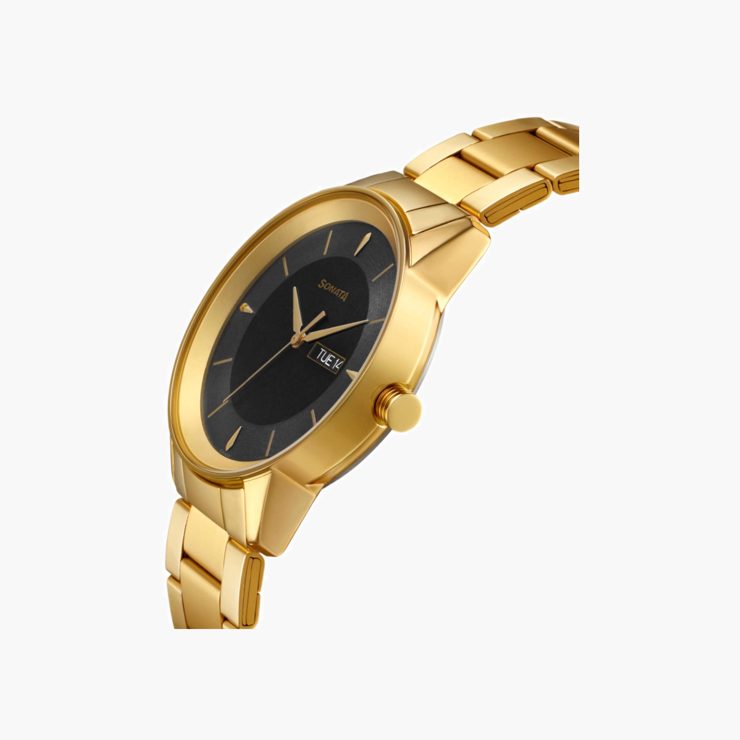 Analogue Men's Watch with Metal Strap-men-watchesandjewellery-watches-image-3