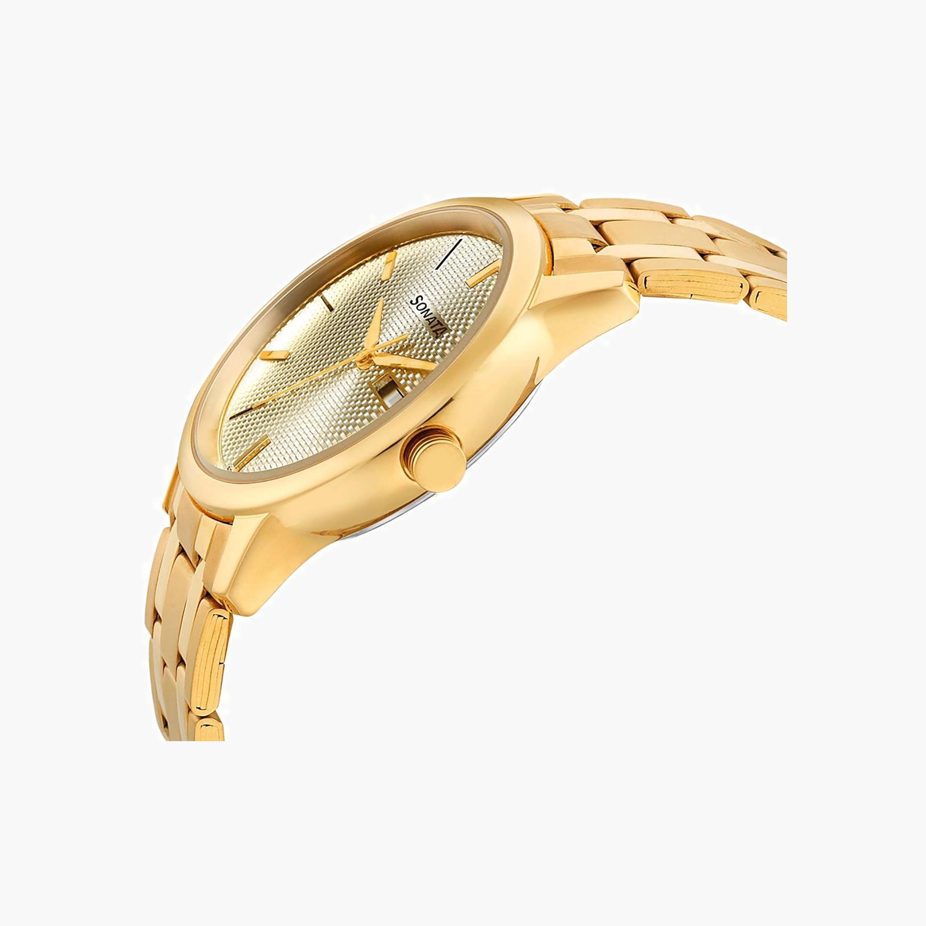 Textured Dial Analogue Watch-men-watchesandjewellery-watches-image-2
