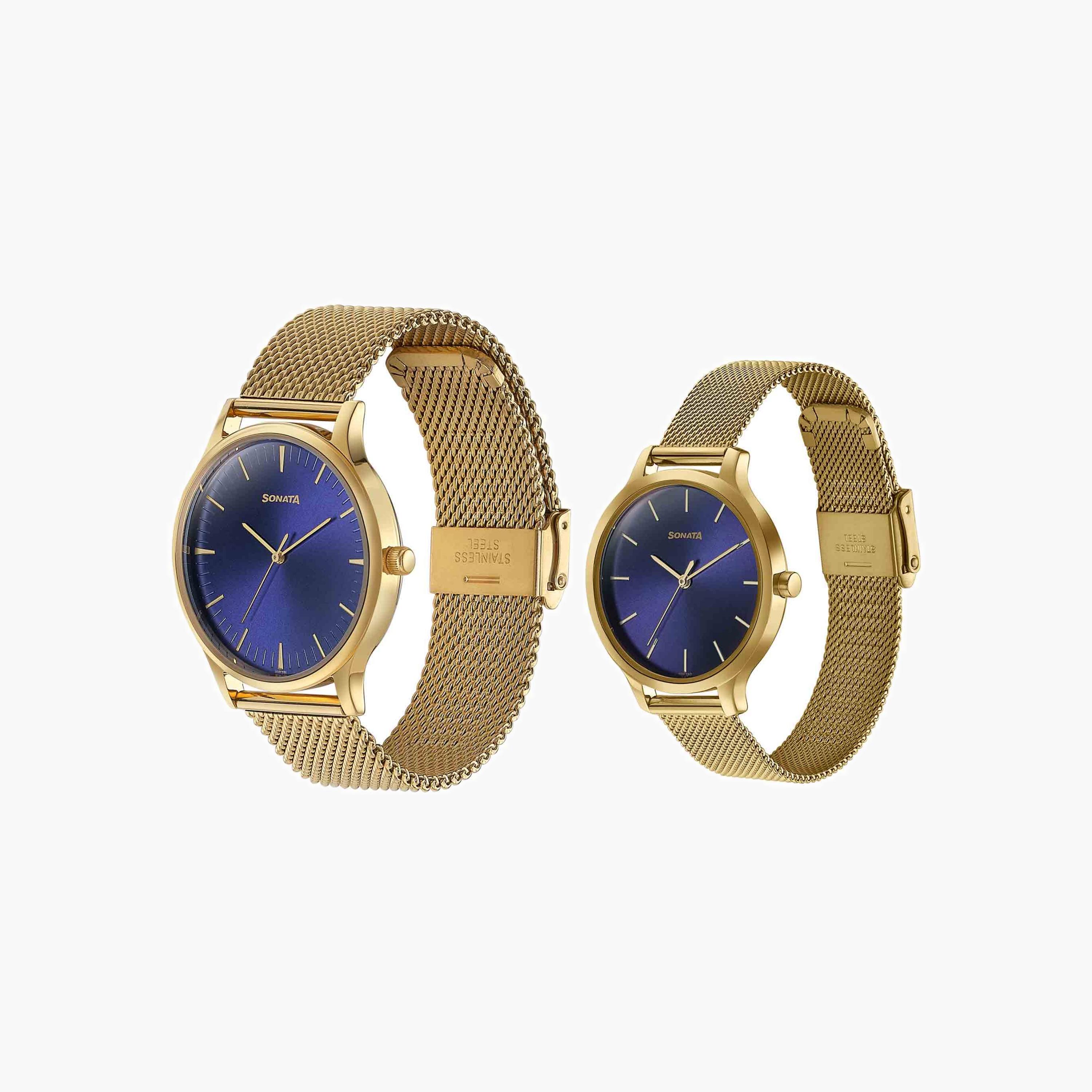 Sonata Couple's Mesh Strap Watches-men-watchesandjewellery-watches-image-2