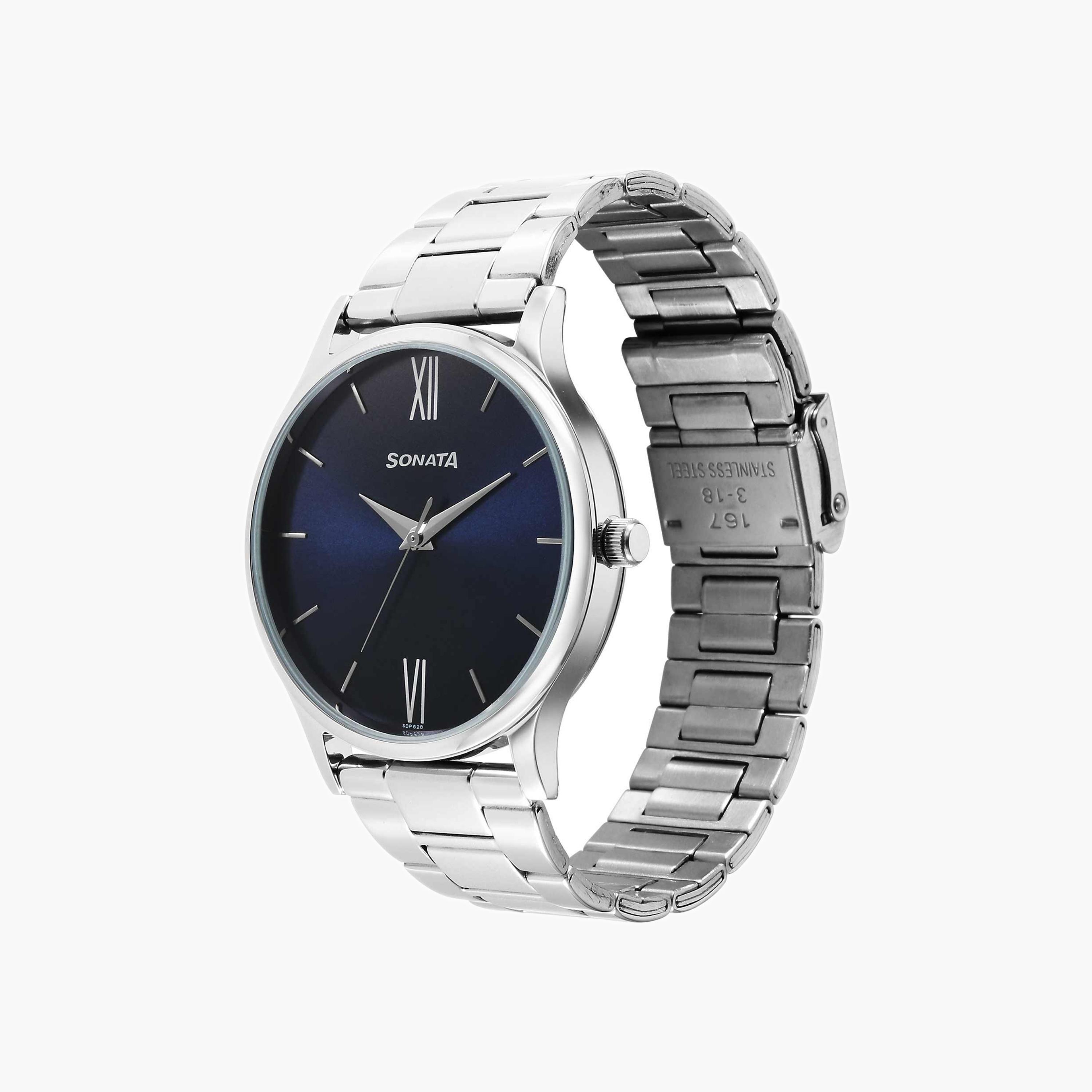 ساعة أنالوج للرجال بسوار معدني-men-watchesandjewellery-watches-image-4