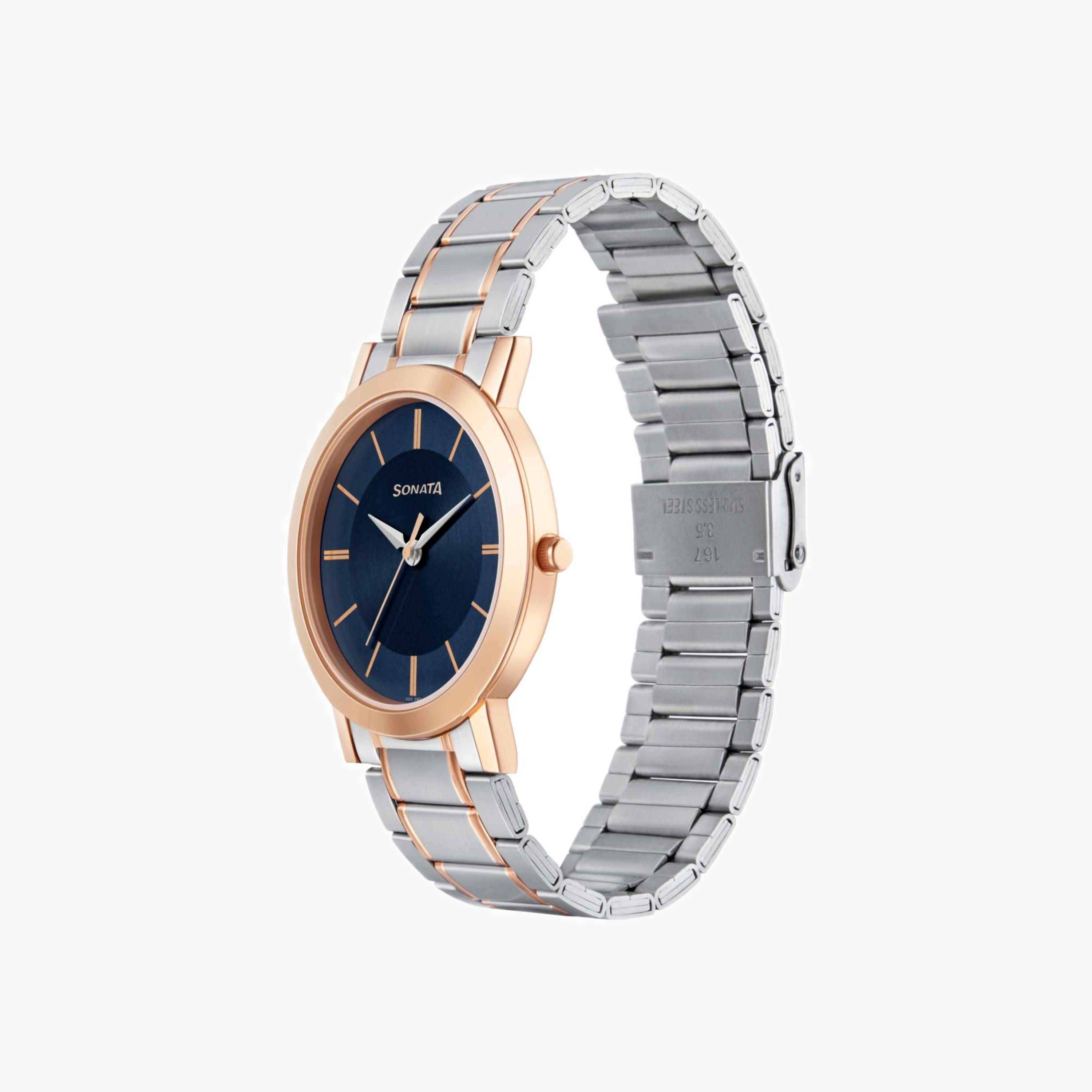 Two-Tone Analogue Watch-men-watchesandjewellery-watches-image-2