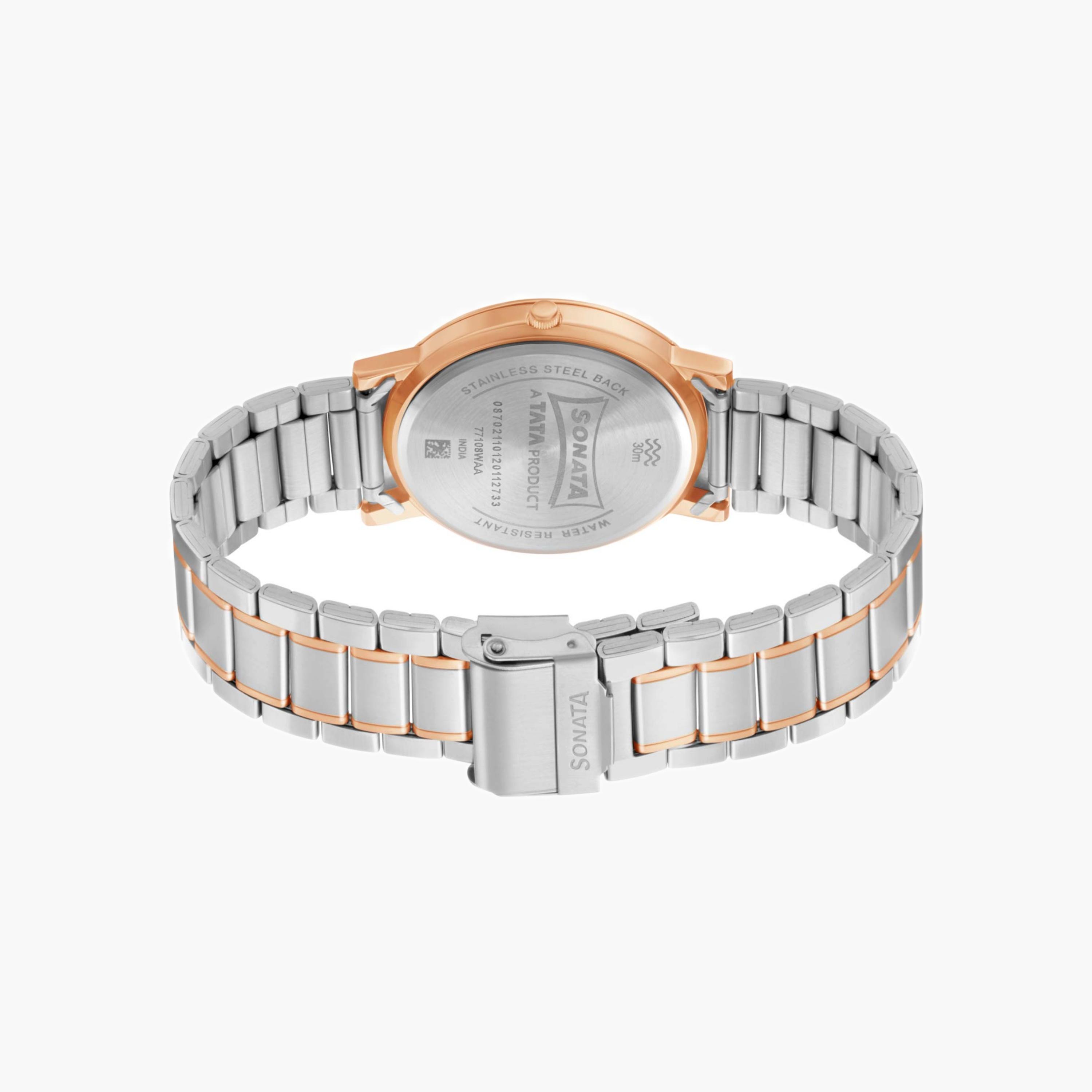 Two-Tone Analogue Watch-men-watchesandjewellery-watches-image-4