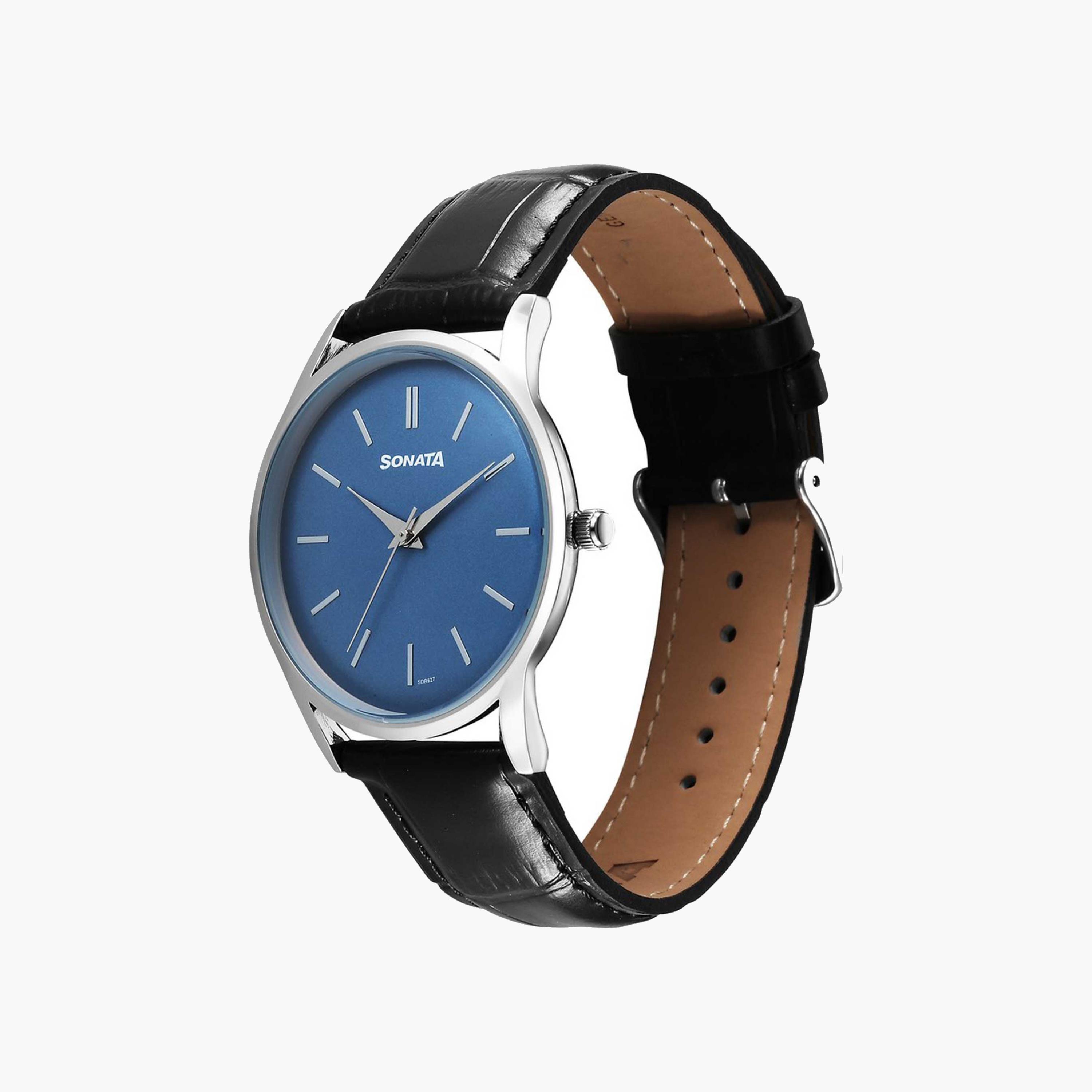 Sonata Classic Round Dial Leather Strap Watch-men-watchesandjewellery-watches-image-3