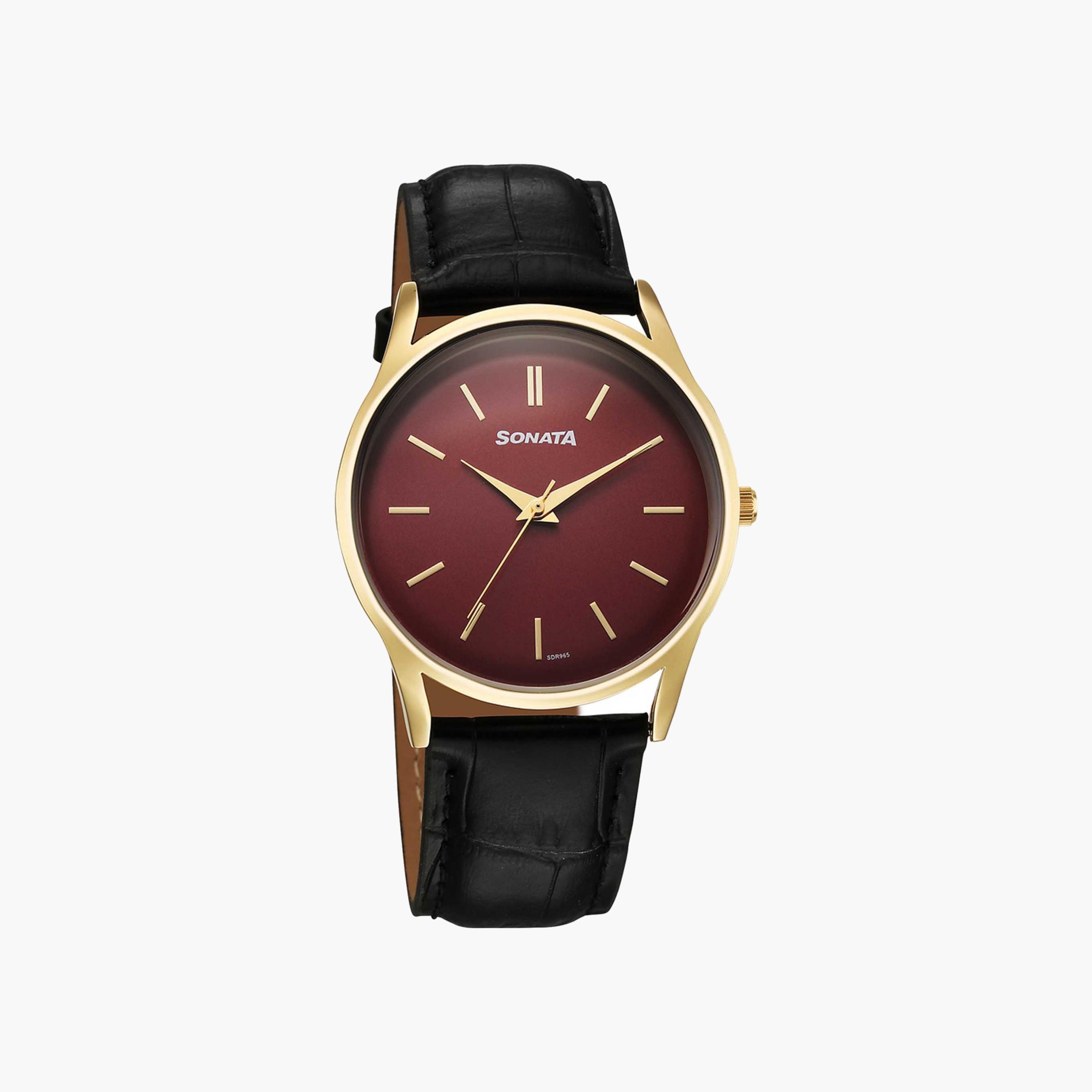 Sonata Gold Tone Round Dial Watch-women-watchesandjewellery-watches-image-1
