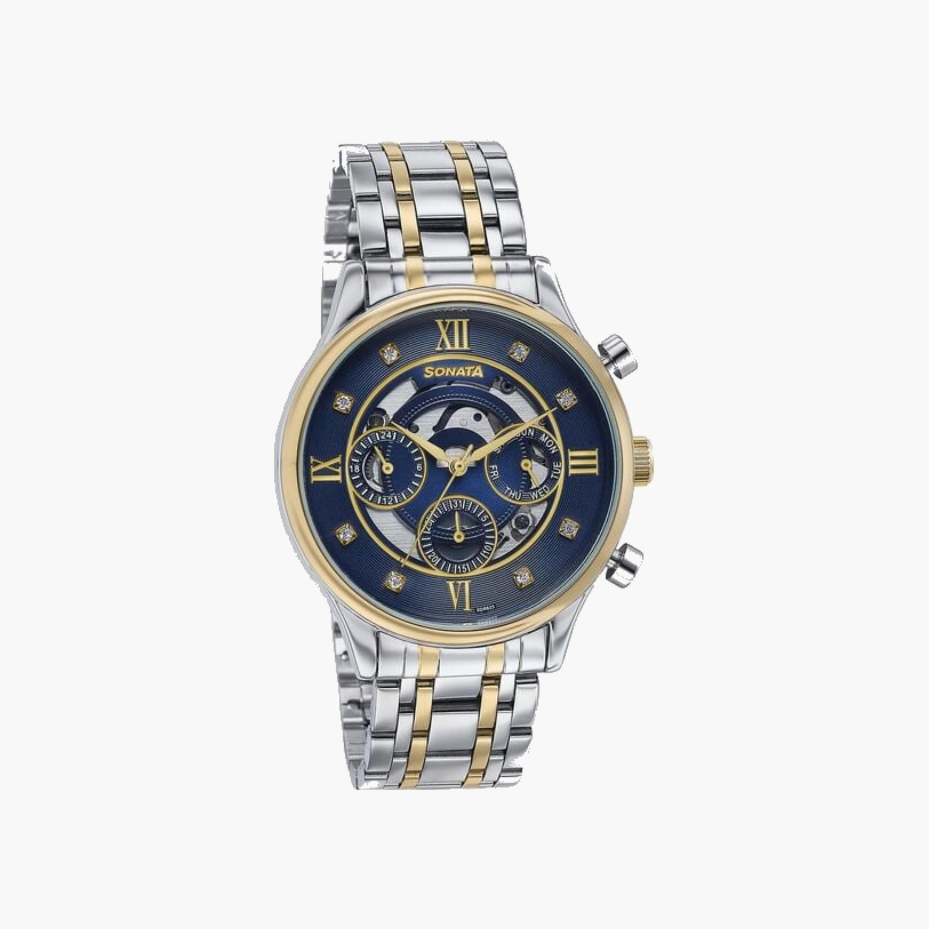 Sonata Multifunction Dial Two-Tone Watch-women-watchesandjewellery-watches-image-1