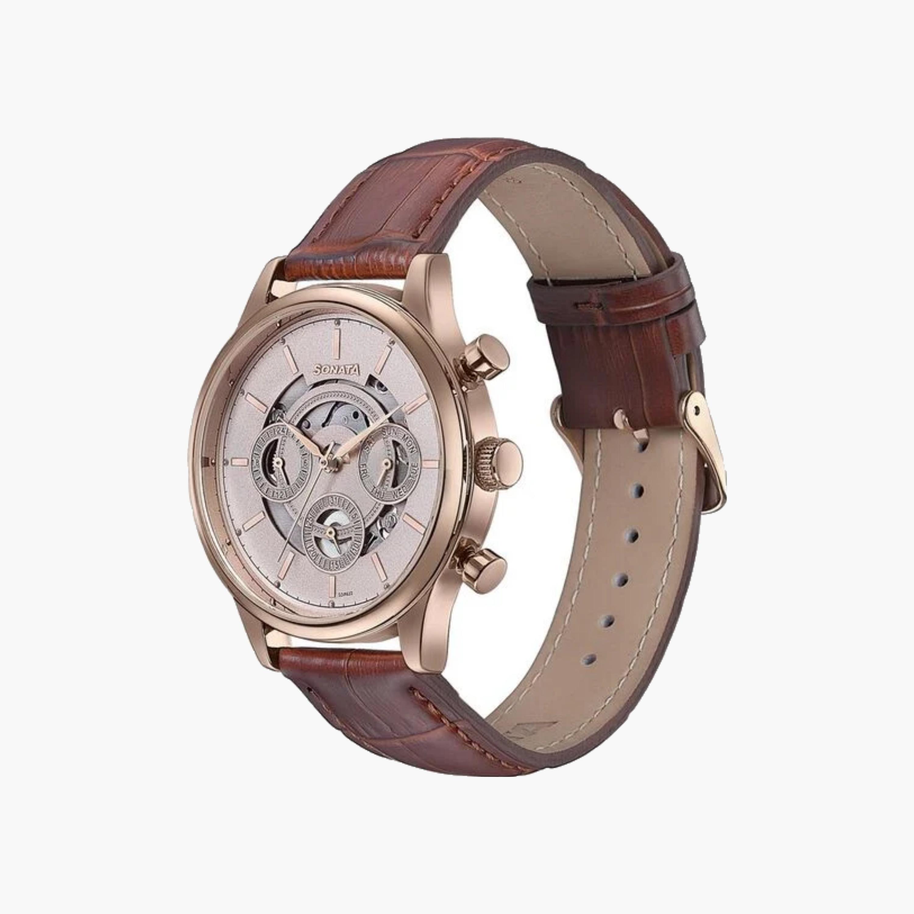 Sonata Chronograph Dial Leather Strap Watch-women-watchesandjewellery-watches-image-6