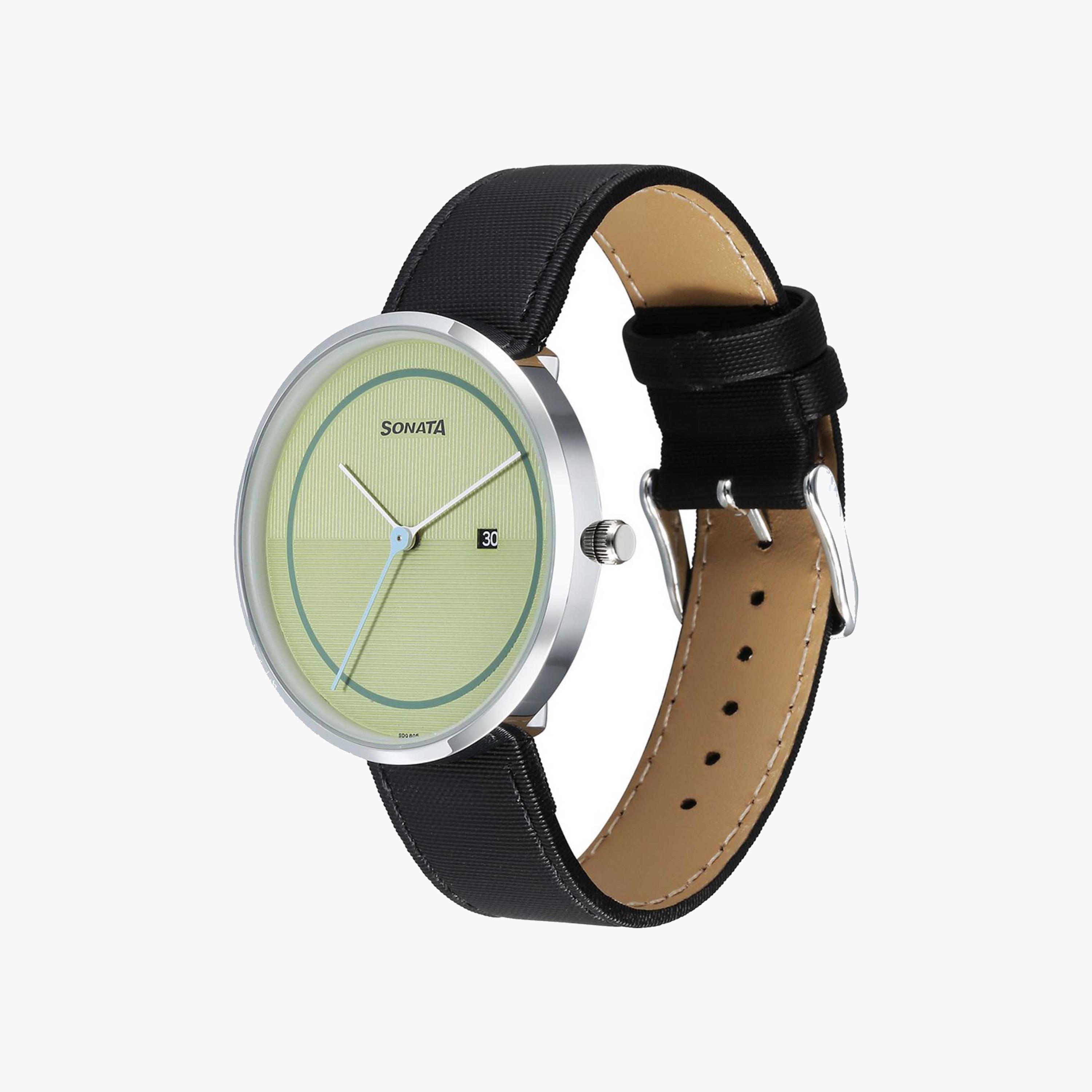 Sonata Round Dial Black Strap Watch-men-watchesandjewellery-watches-image-3