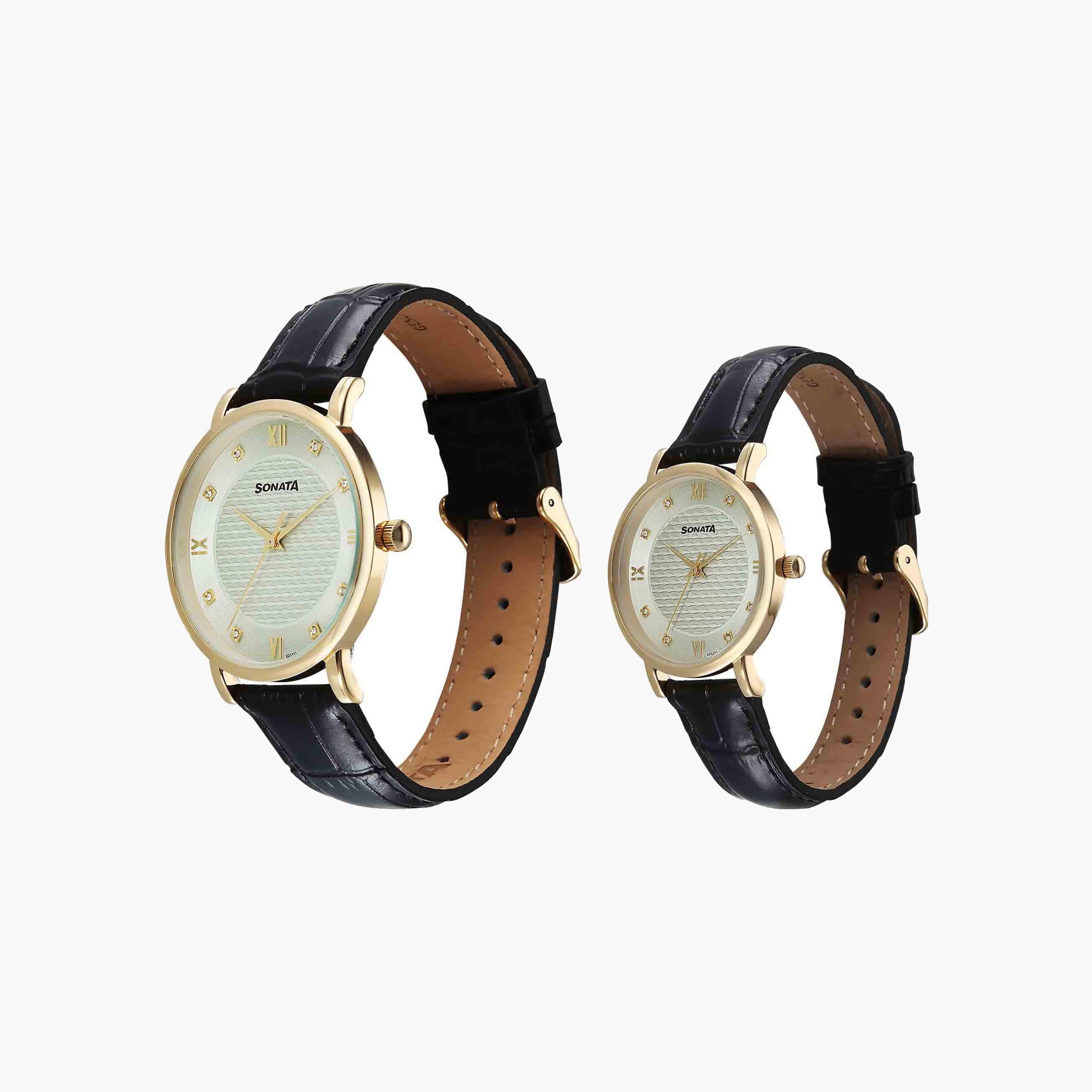 Sonata Elegant Quartz Couple Watches-men-watchesandjewellery-watches-image-3