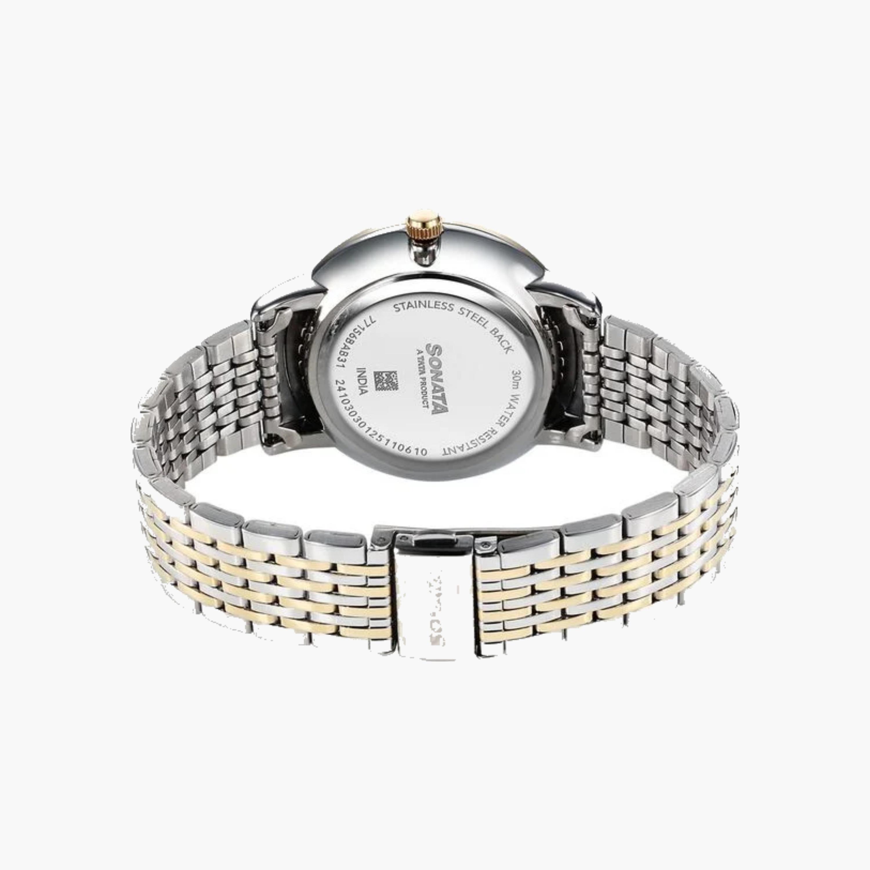 Sonata Two-Tone Analog Watch with Green Dial-women-watchesandjewellery-watches-image-5
