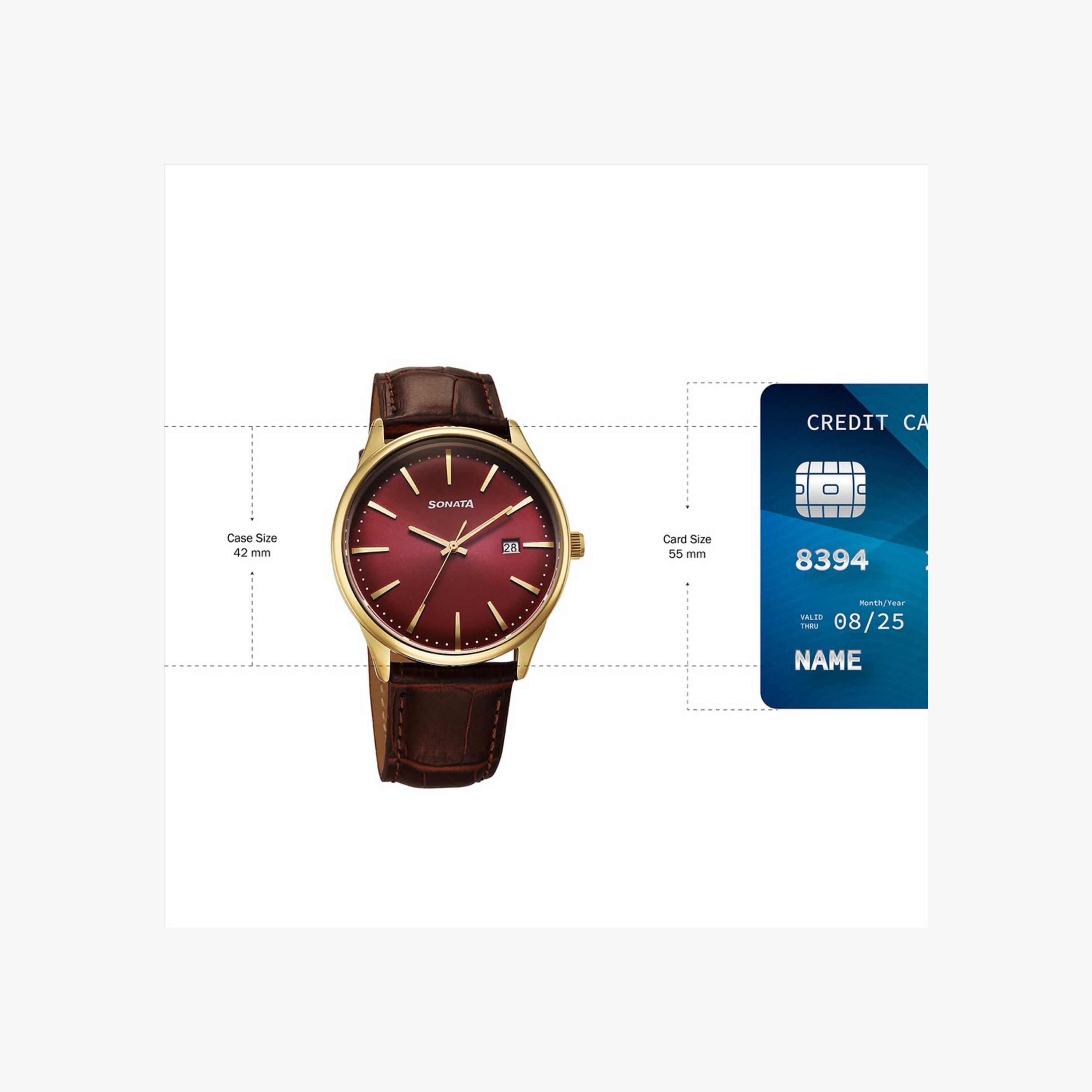 Sonata Round Analogue Watch-men-watchesandjewellery-watches-image-2