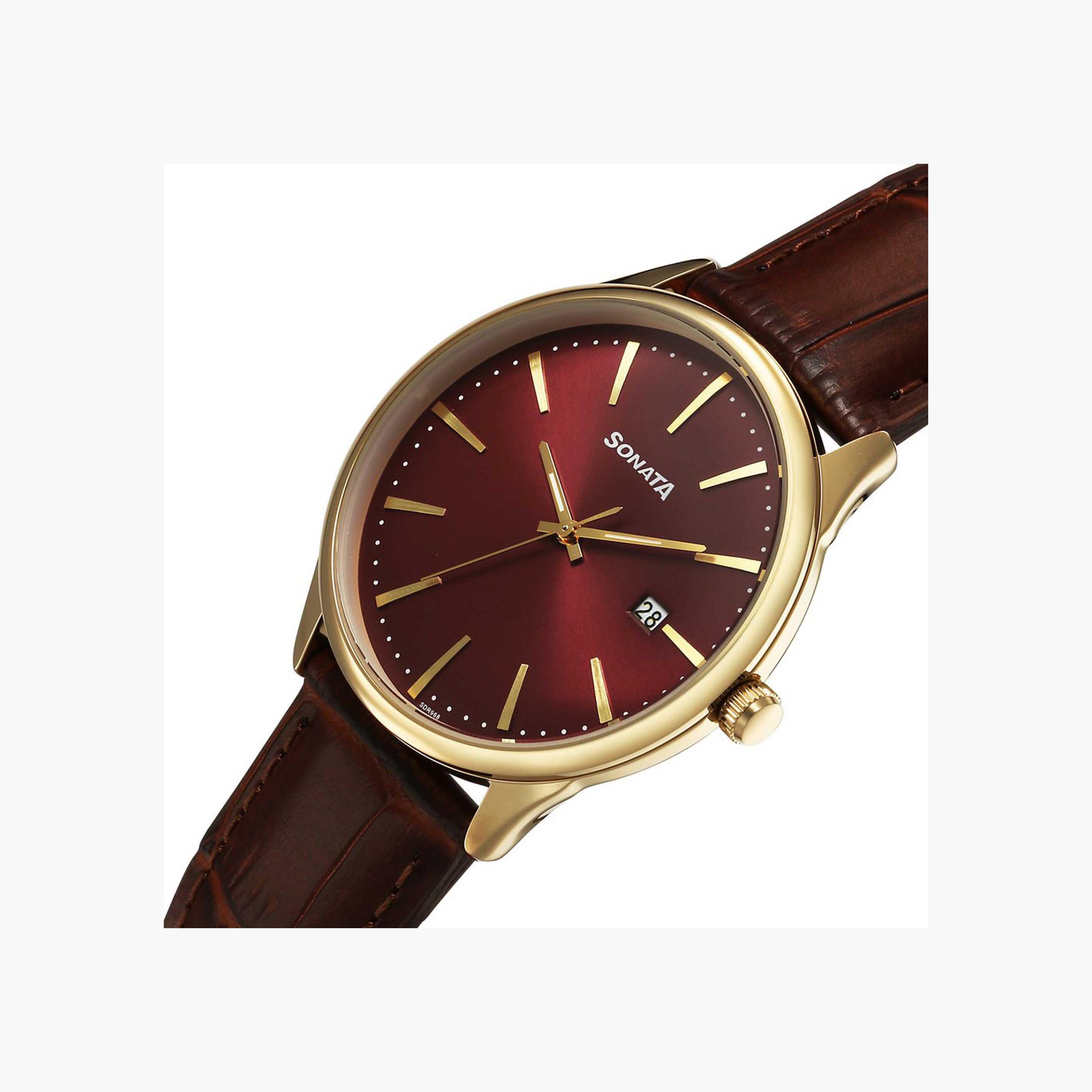 Sonata Round Analogue Watch-men-watchesandjewellery-watches-image-5