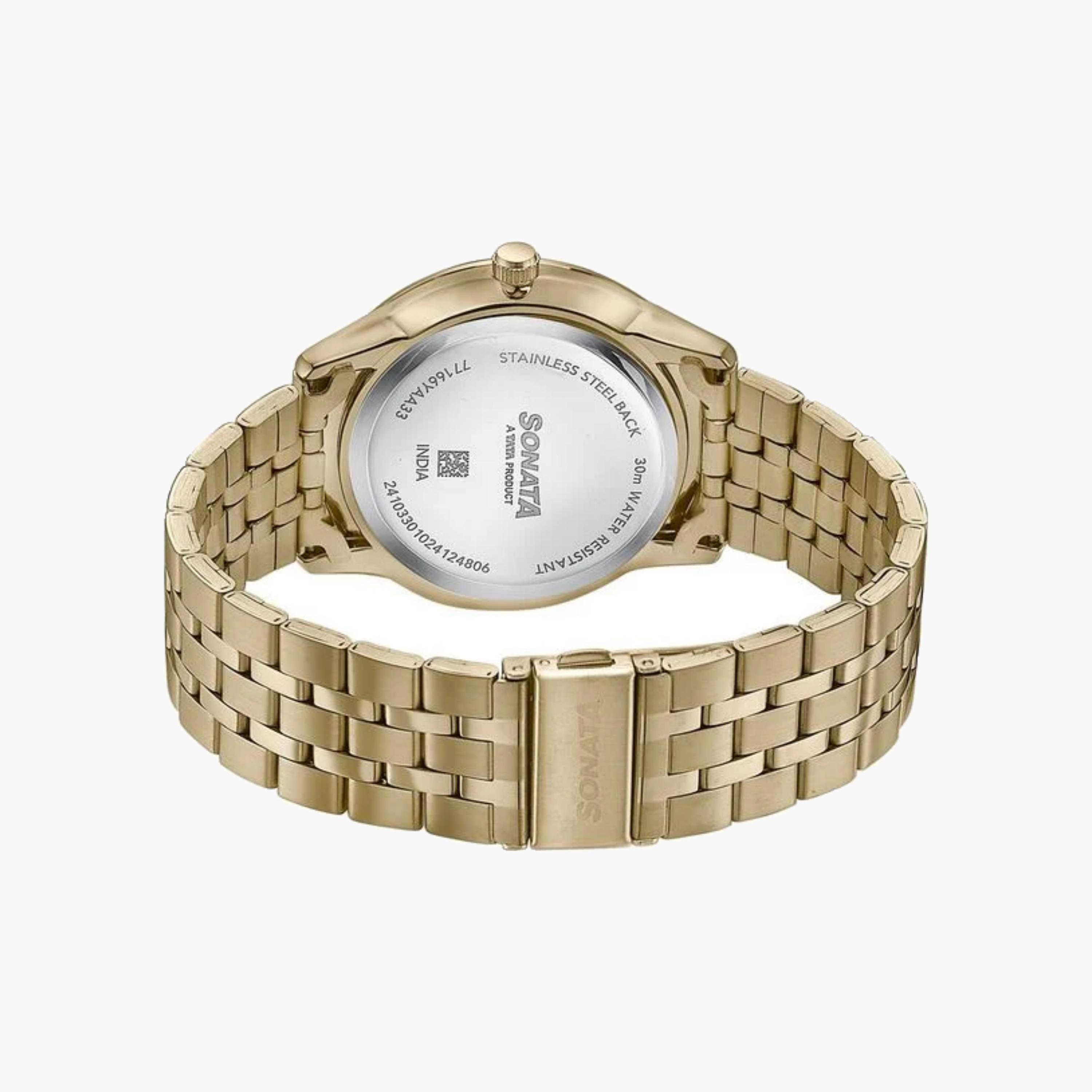 Sonata Gold Tone Analog Watch with Date-women-watchesandjewellery-watches-image-2