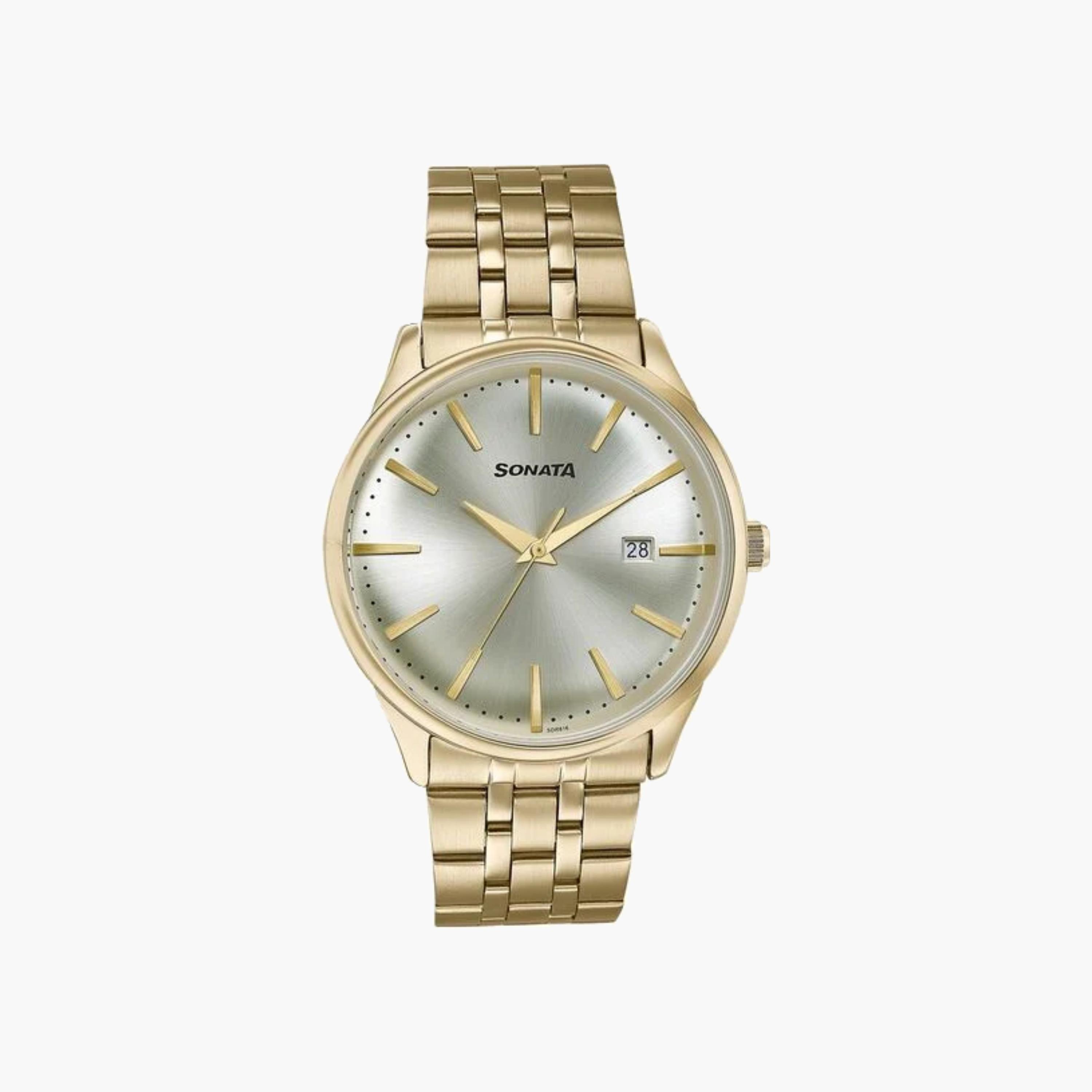 Sonata Gold Tone Analog Watch with Date-women-watchesandjewellery-watches-image-5