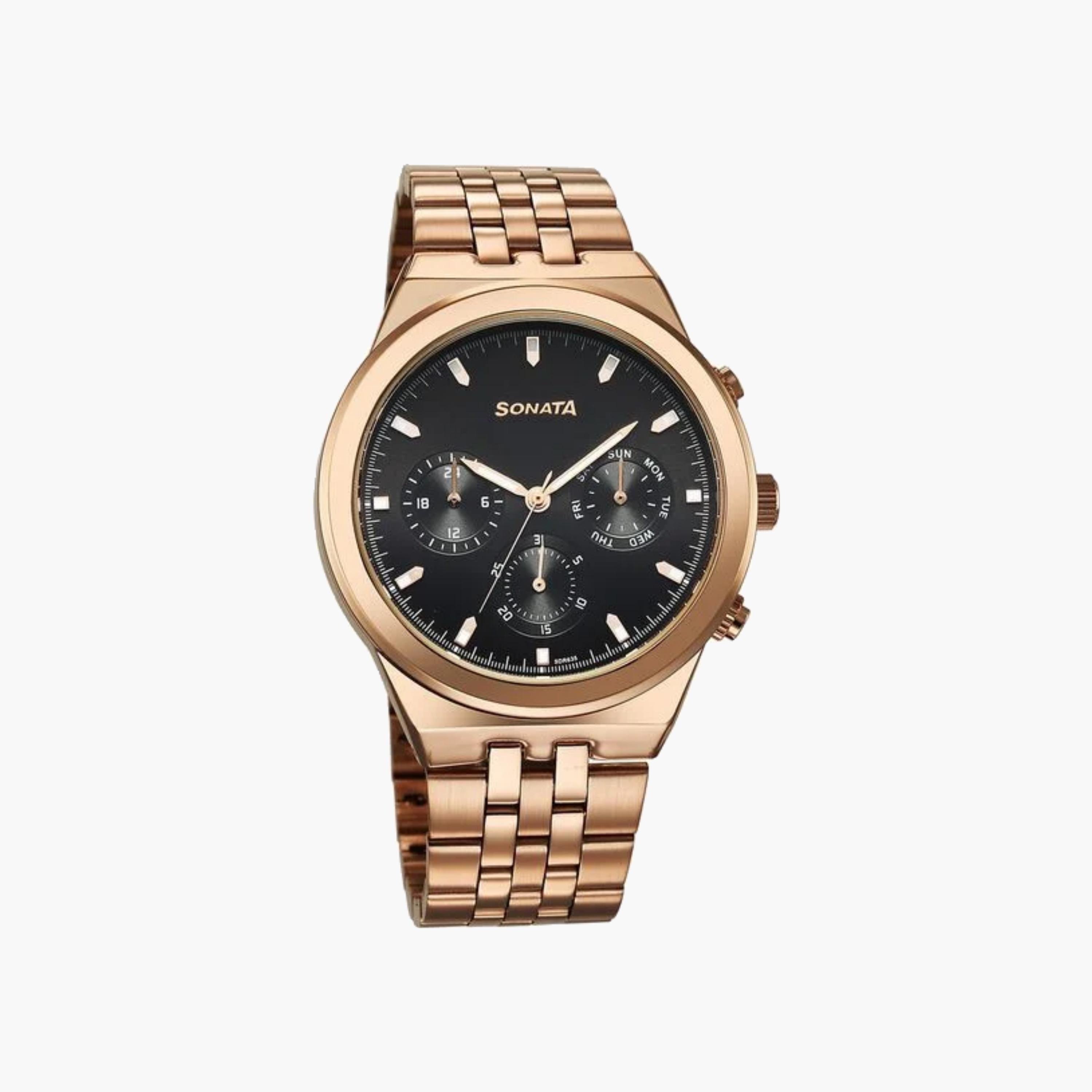 Sonata Rose Gold Chronograph Watch-women-watchesandjewellery-watches-image-1
