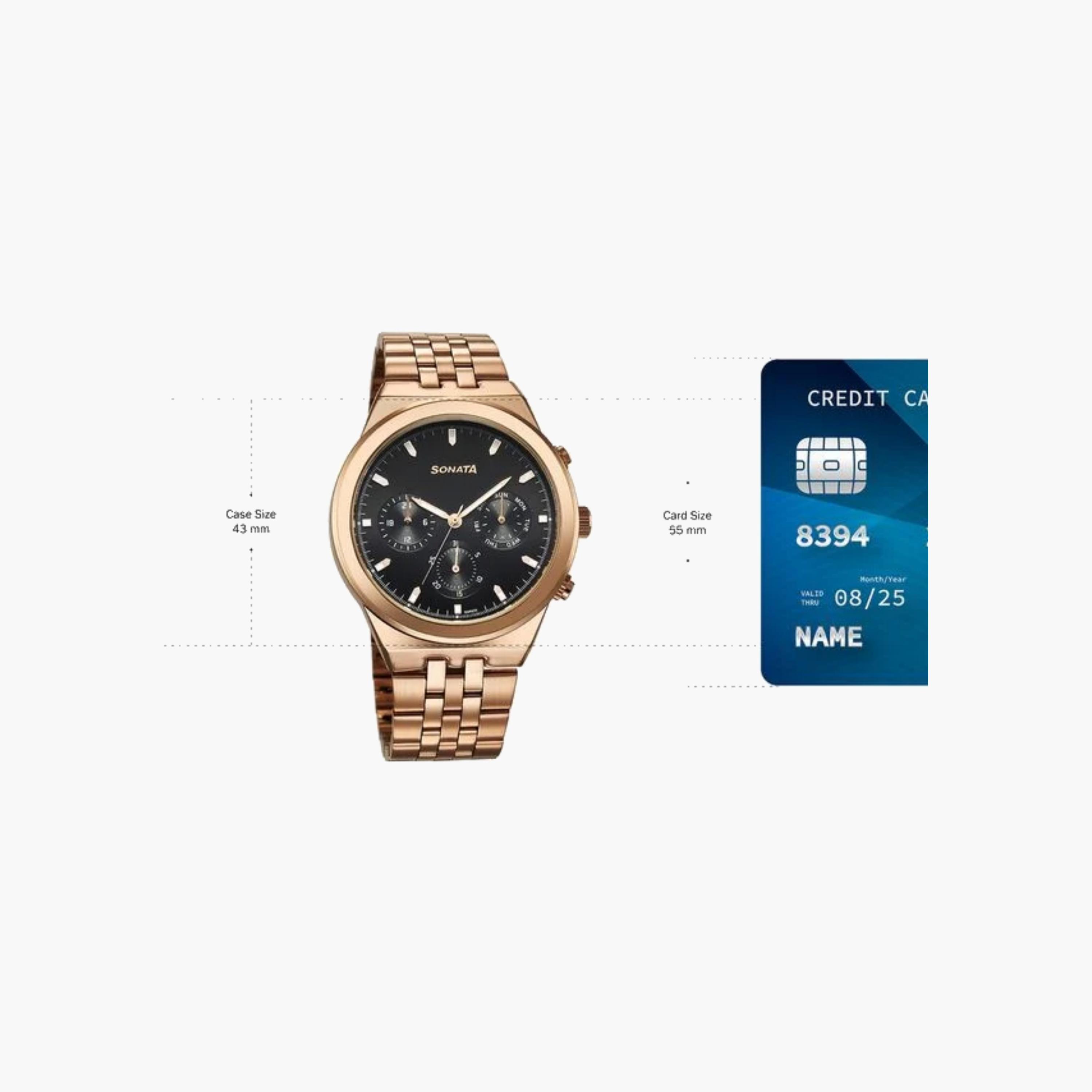 Sonata Rose Gold Chronograph Watch-women-watchesandjewellery-watches-image-5
