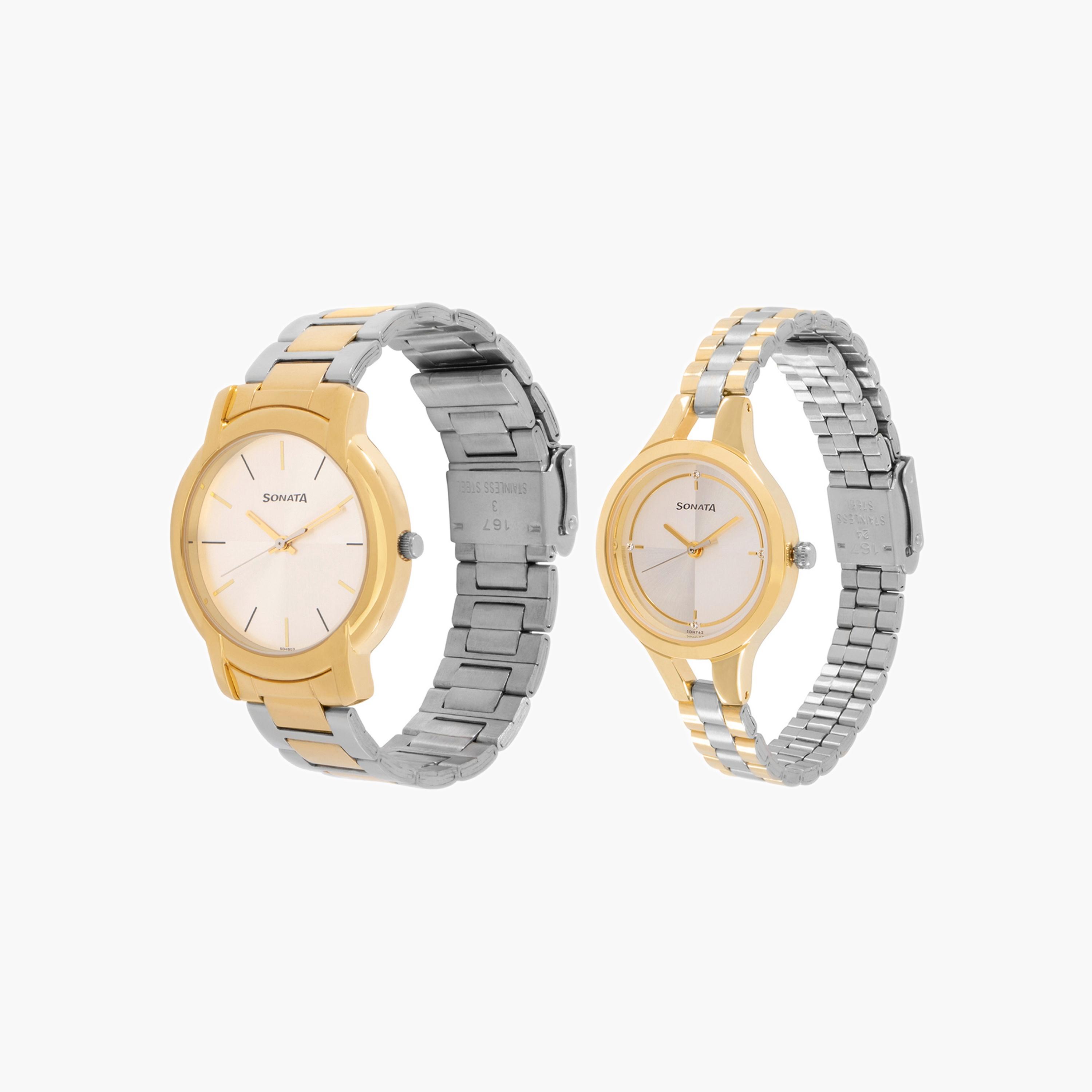 Sonata Two-Tone Couple Watches-men-watchesandjewellery-watches-image-4