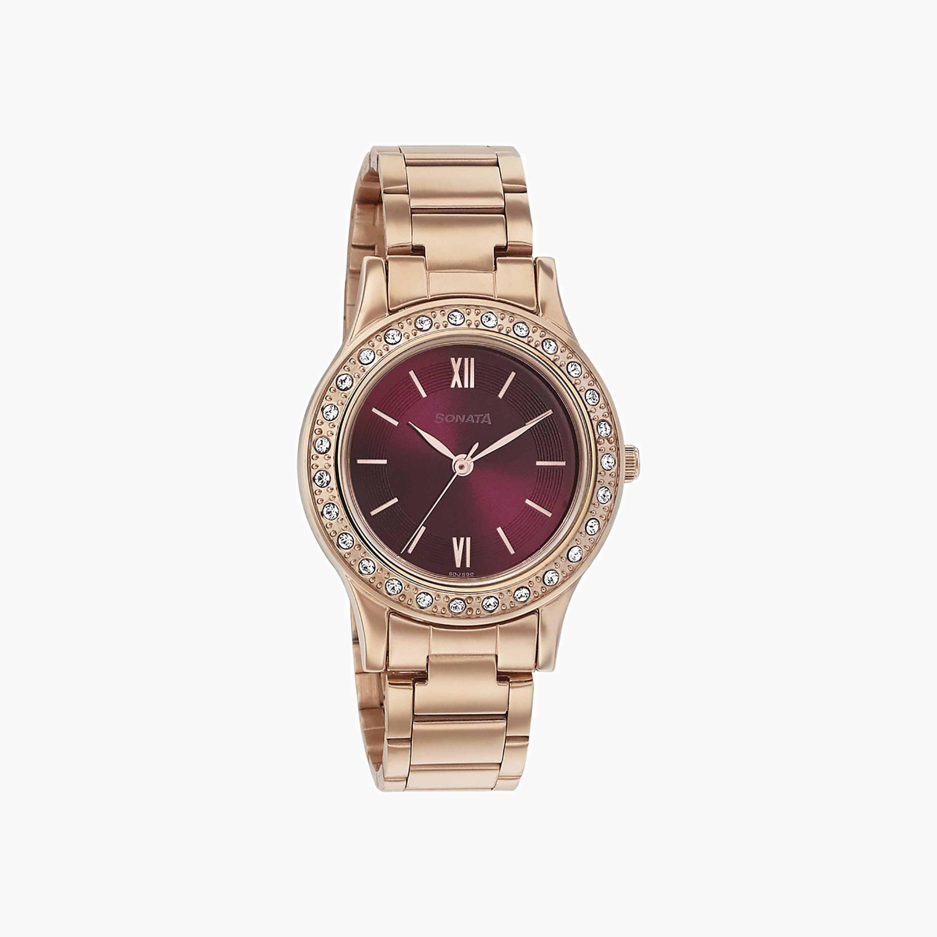 Crystal Embellished Analogue Watch-women-watchesandjewellery-watches-image-1