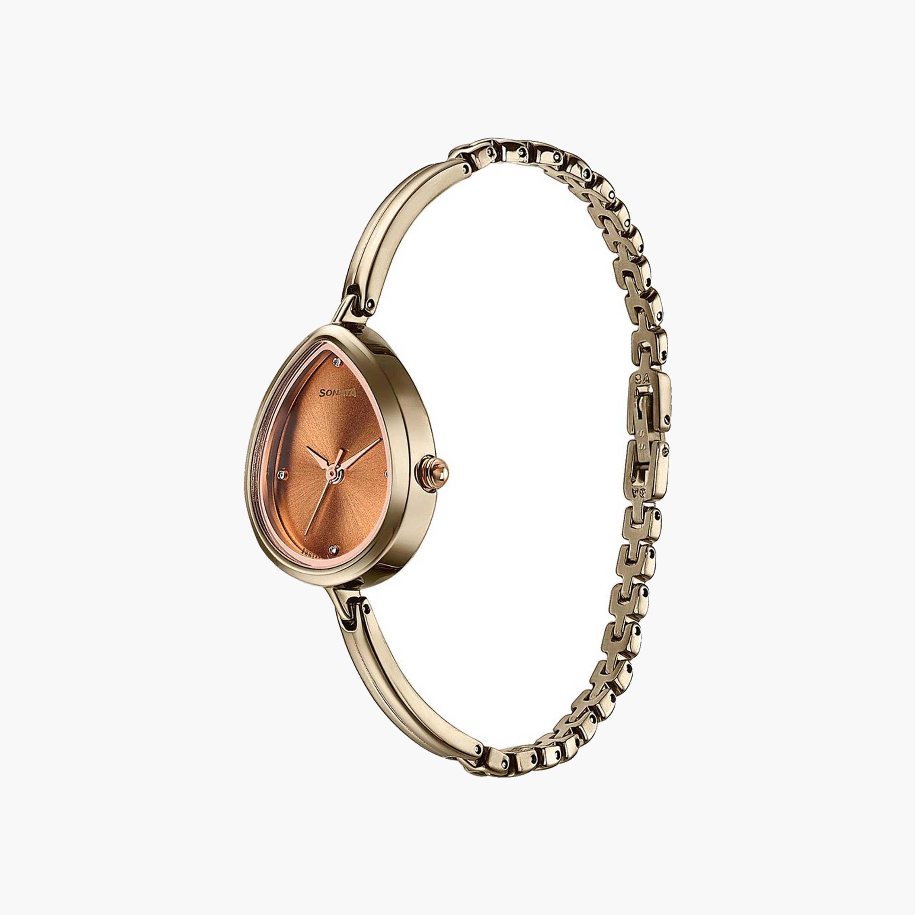Sonata Teardrop Dial Gold Tone Watch-women-watchesandjewellery-watches-image-3