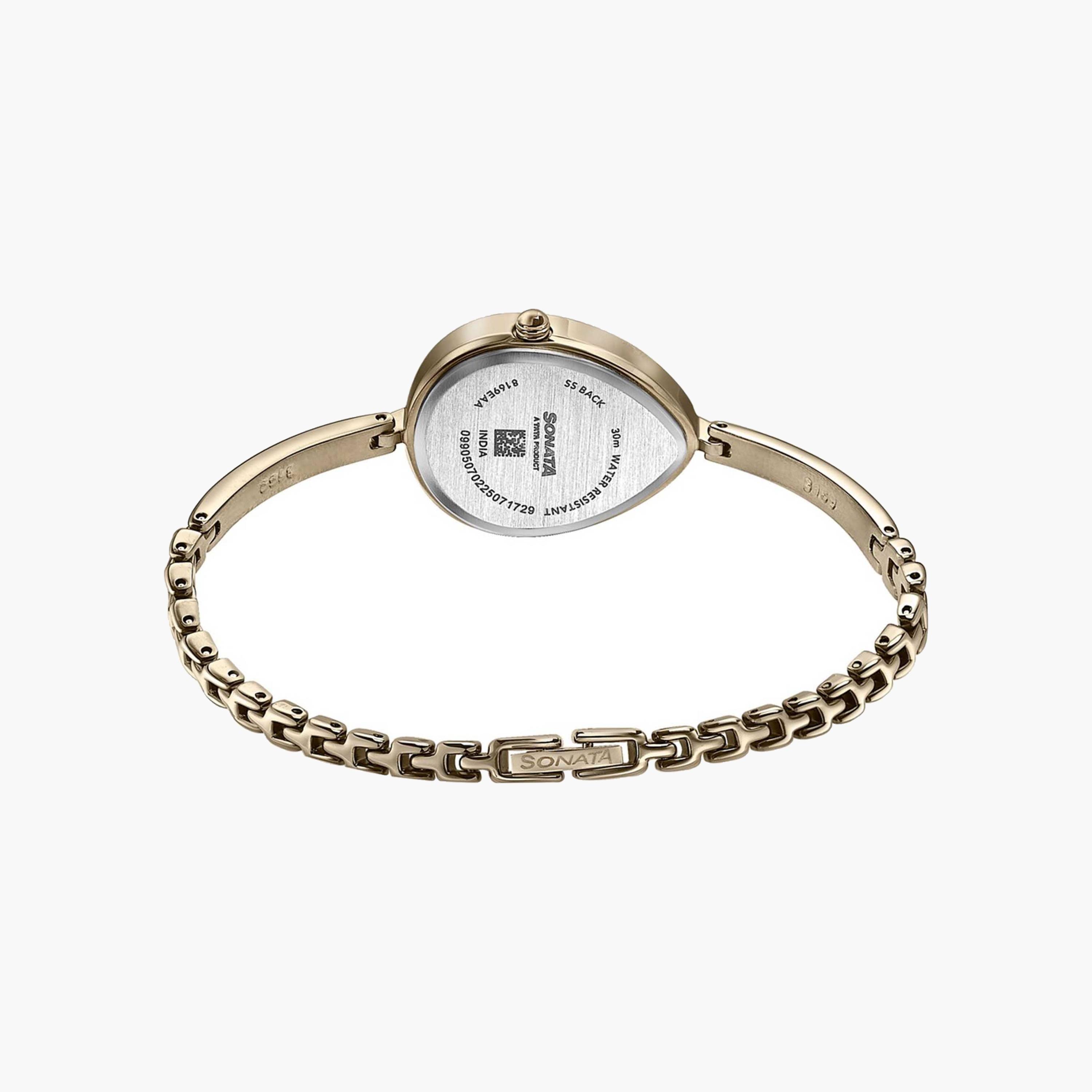 Sonata Teardrop Dial Gold Tone Watch-women-watchesandjewellery-watches-image-5