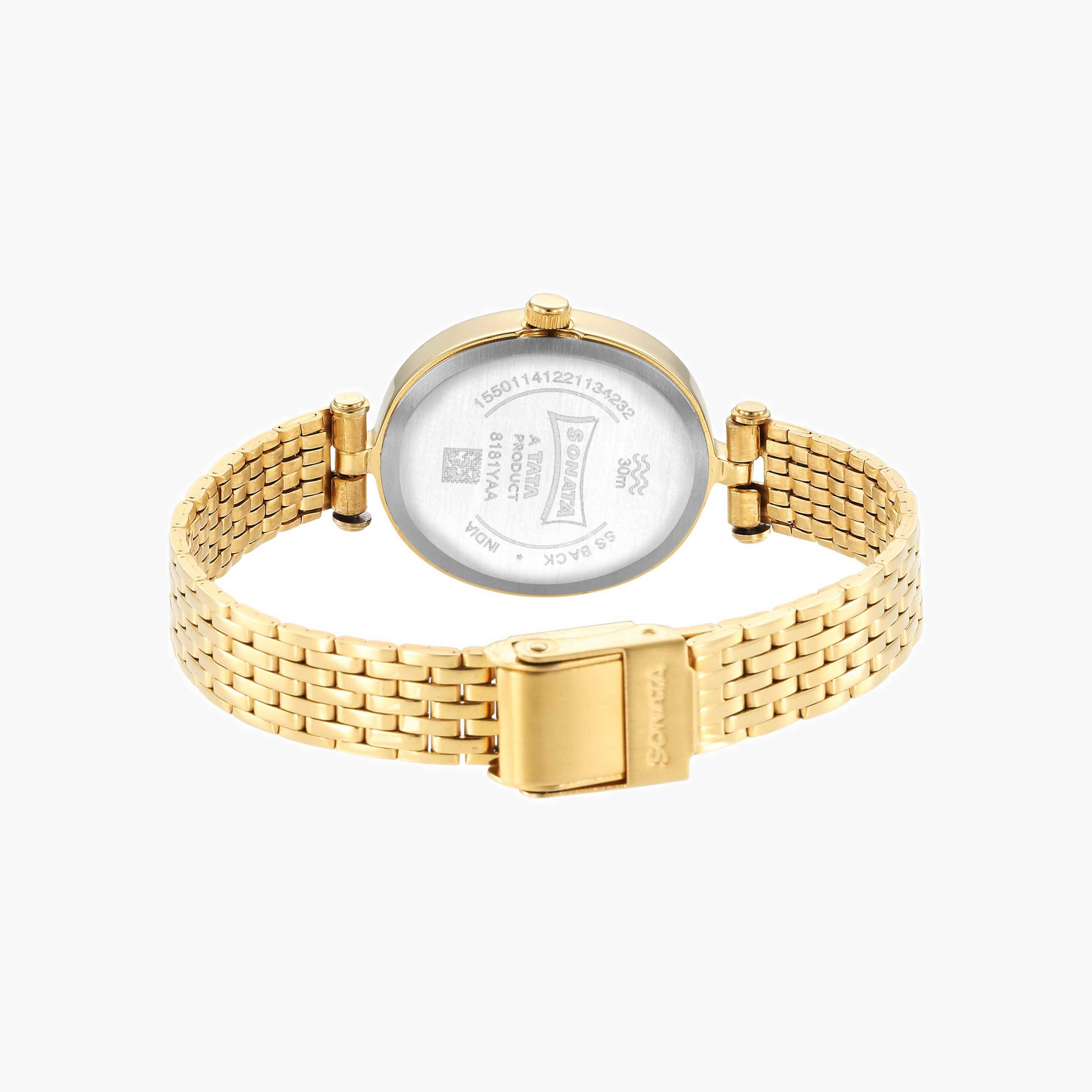 ساعة أنالوج معدنية بمينا بارز الملمس-women-watchesandjewellery-watches-image-2