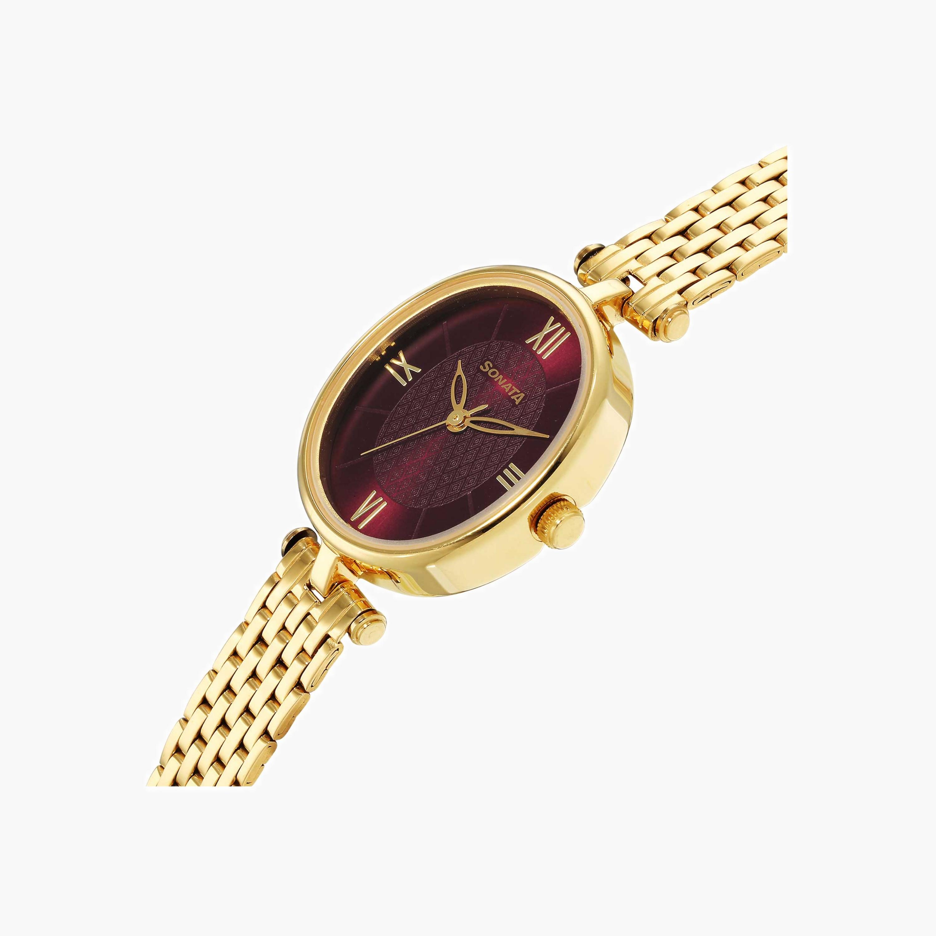ساعة أنالوج معدنية بمينا بارز الملمس-women-watchesandjewellery-watches-image-3