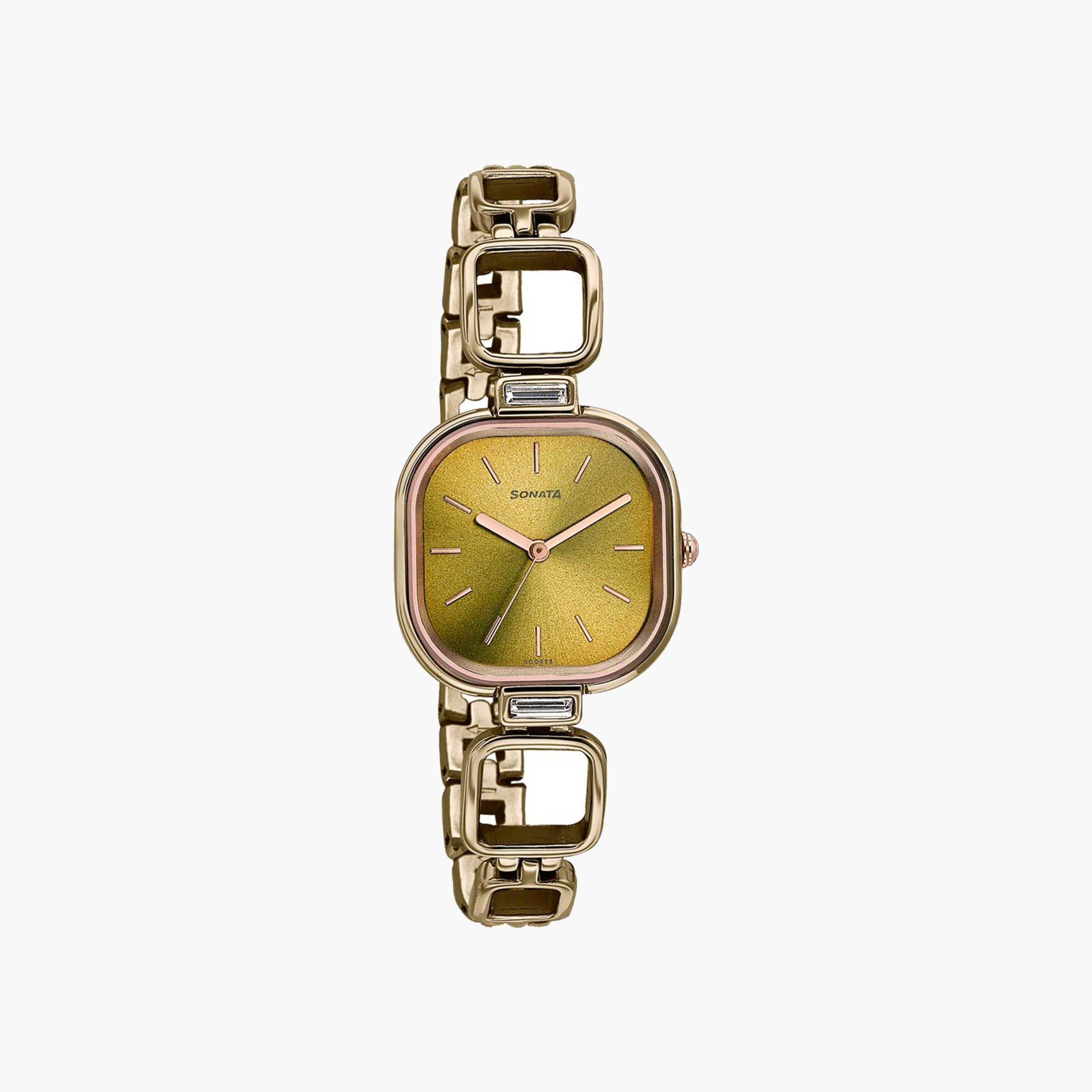 ساعة نسائية تناظرية بلون ذهبي-women-watchesandjewellery-watches-image-1