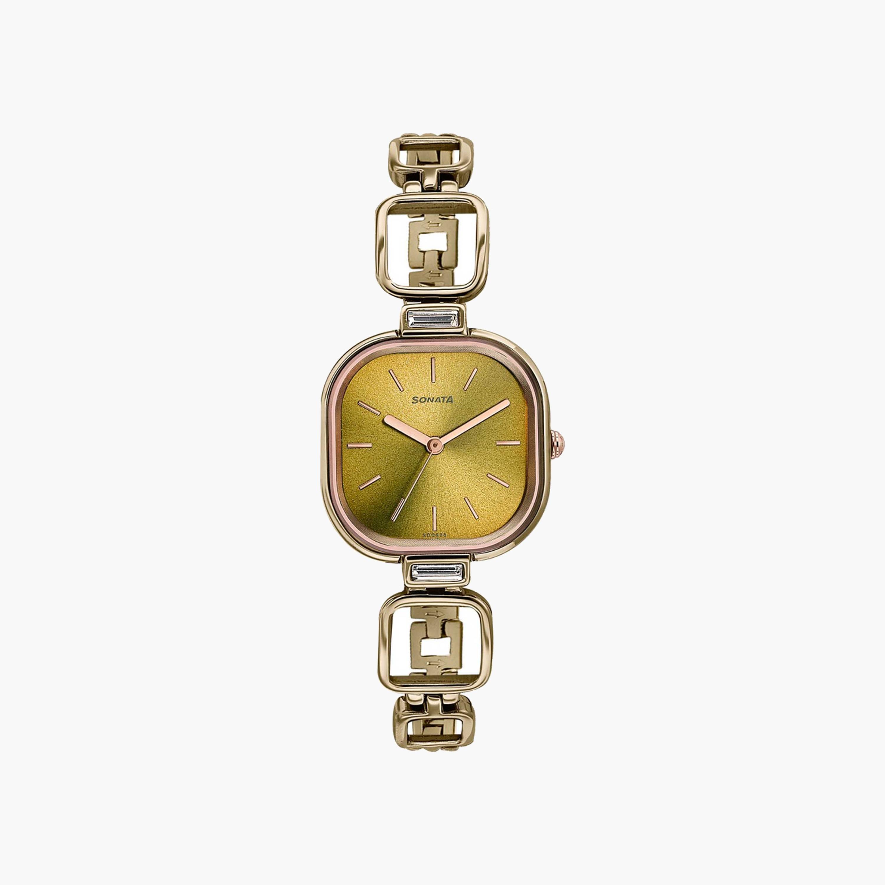 ساعة نسائية تناظرية بلون ذهبي-women-watchesandjewellery-watches-image-5