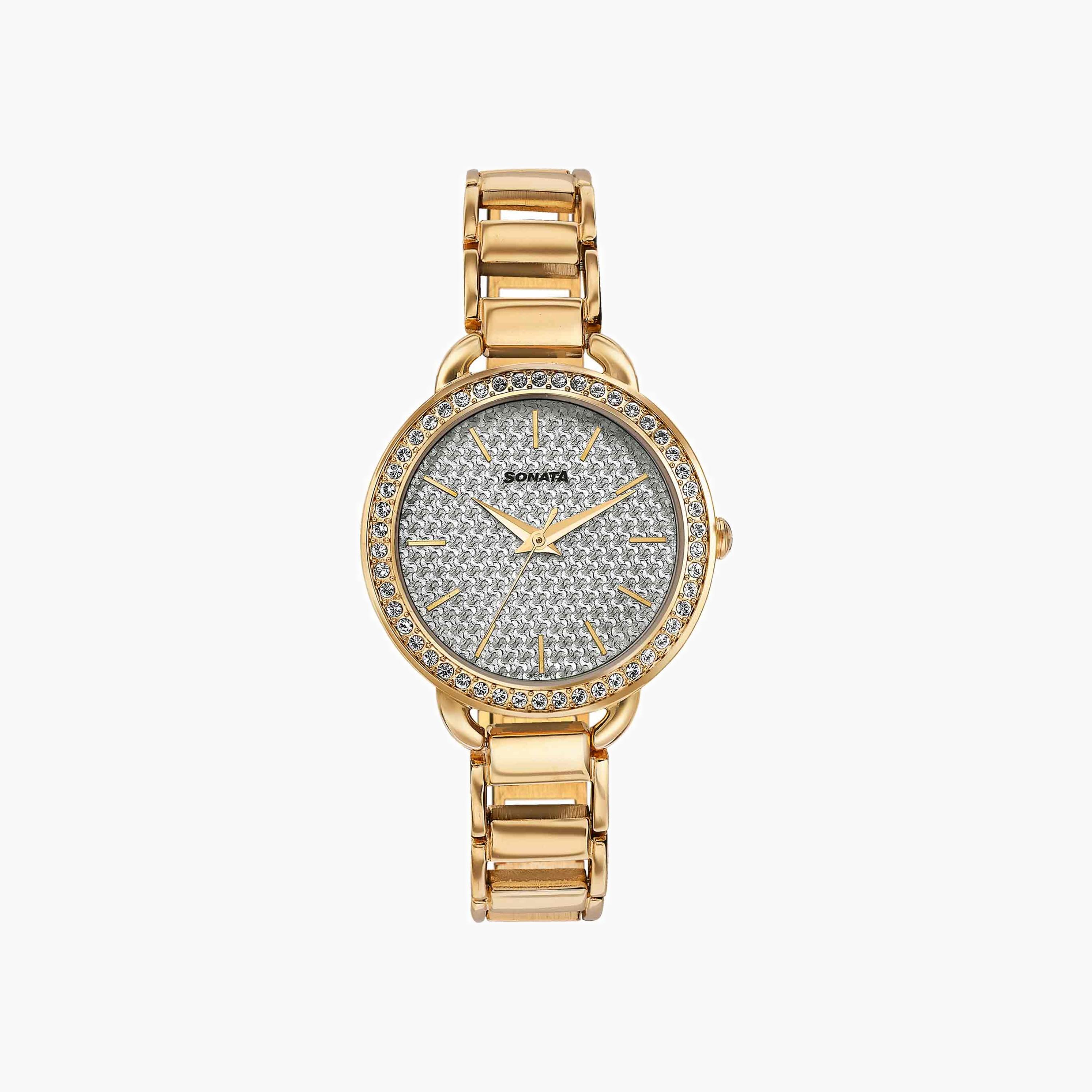 Crystal Embellished Analogue Watch-women-watchesandjewellery-watches-image-1