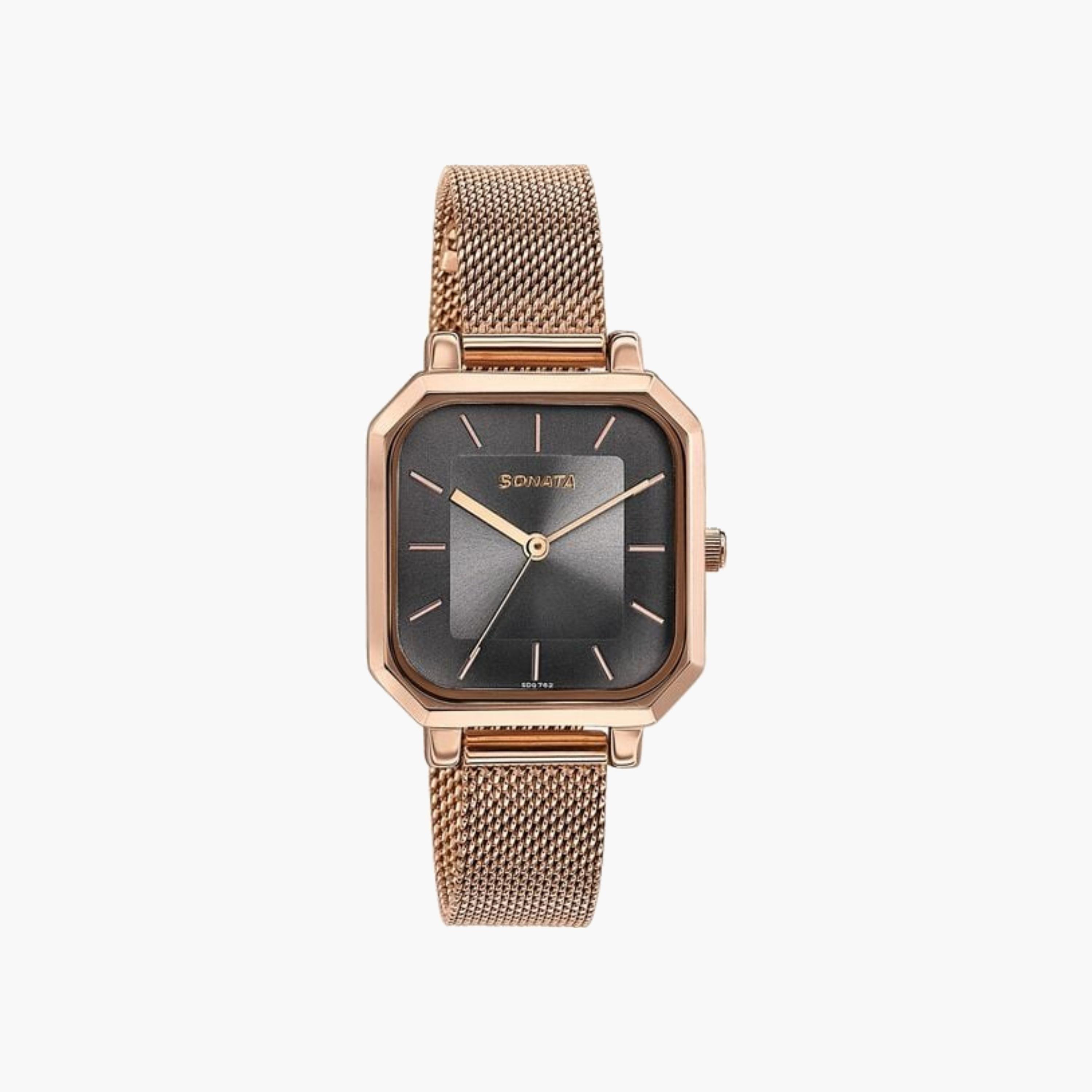 Sonata Octagon Dial Women's Mesh Strap Watch-women-watchesandjewellery-watches-image-1